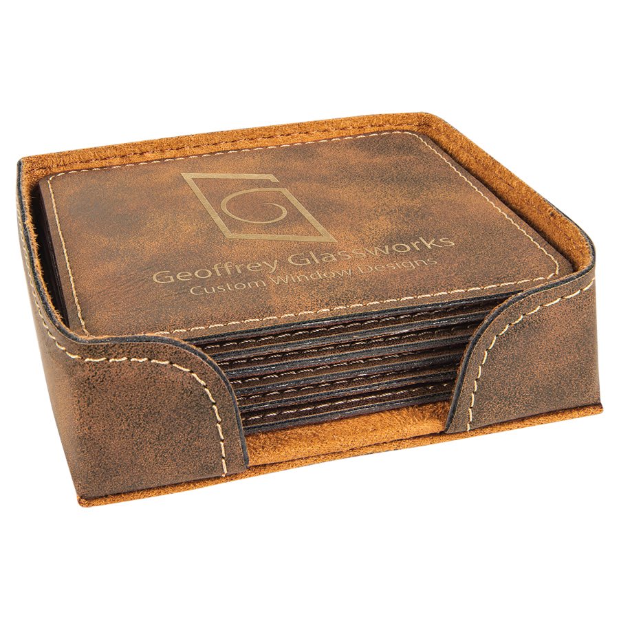 Leatherette 6 Coaster Set - CST19