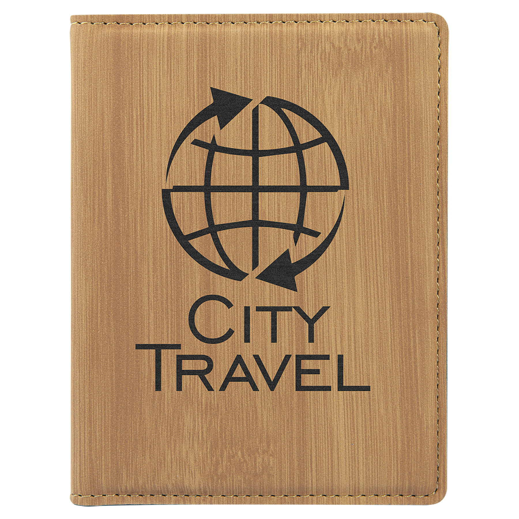4.25" x 5.5" Bamboo Leatherette Passport Holder