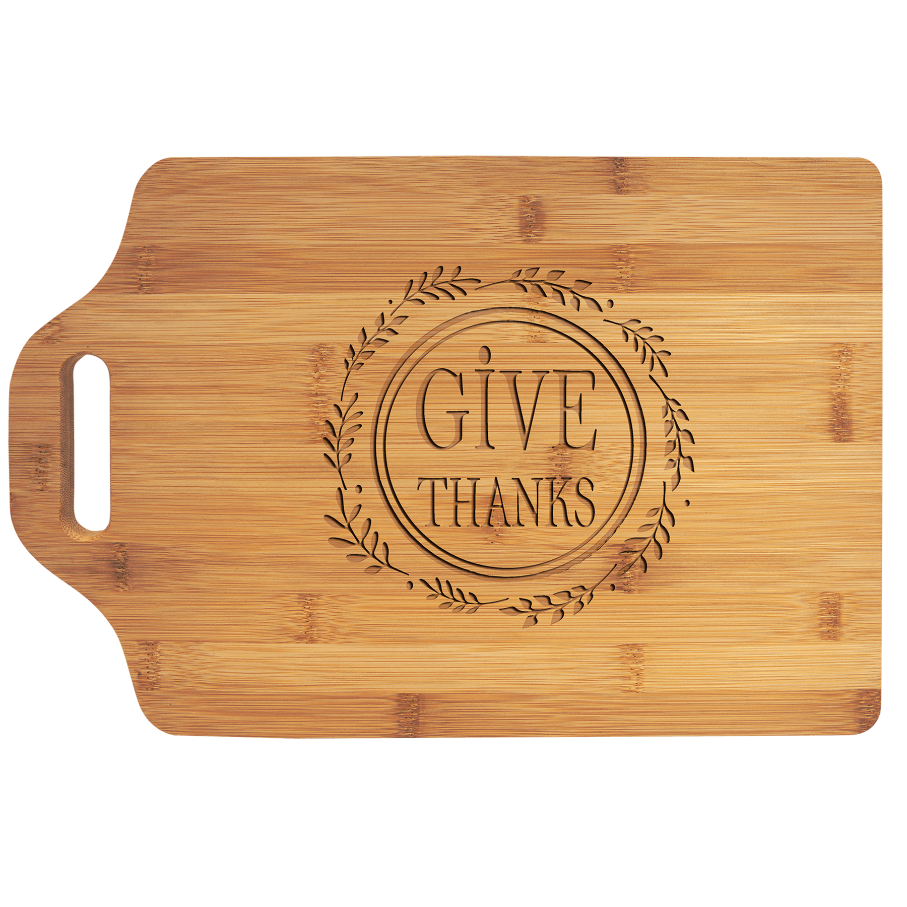 15" x 10.25" Bamboo Cutting Board with Handle