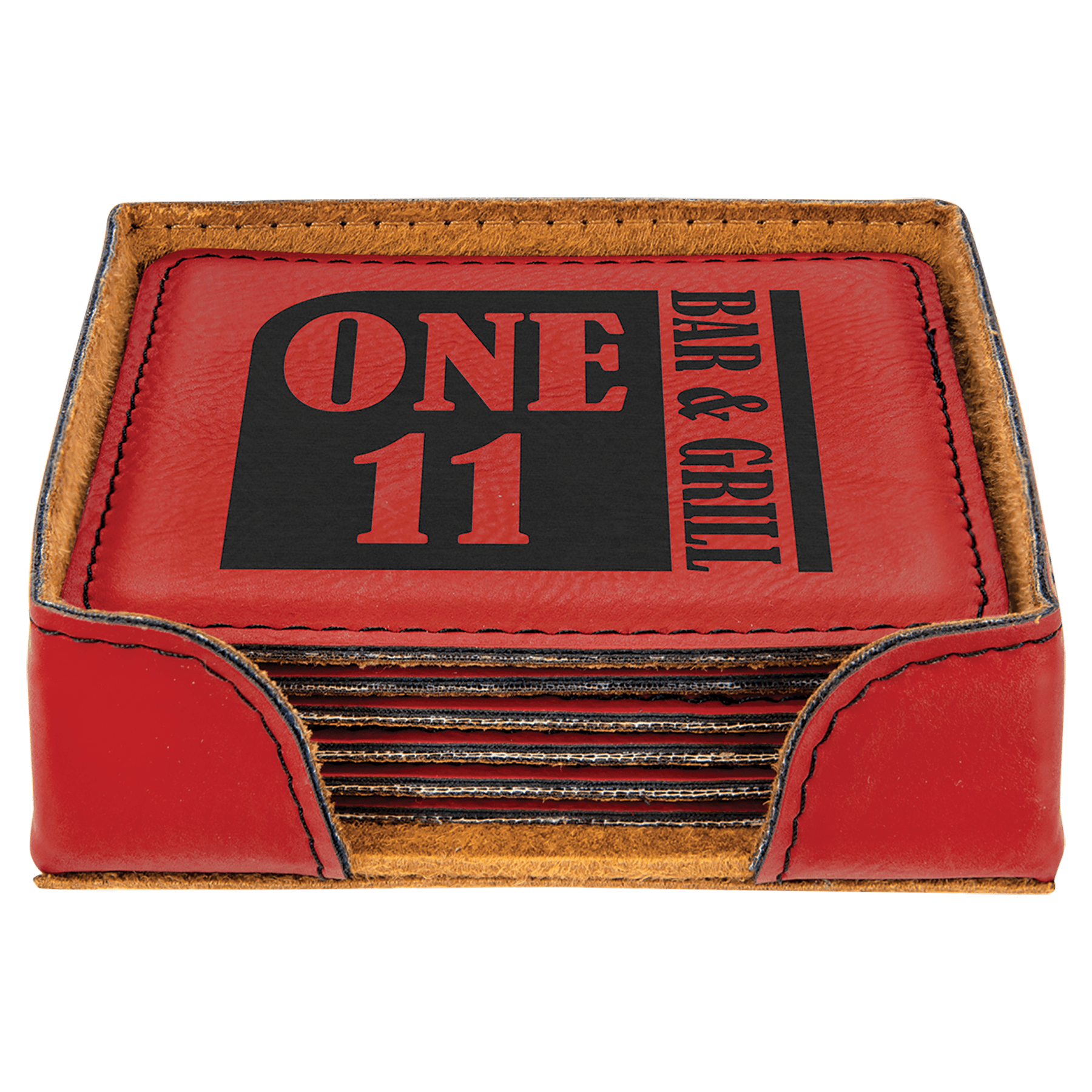 Leatherette 6 Coaster Set - CST19