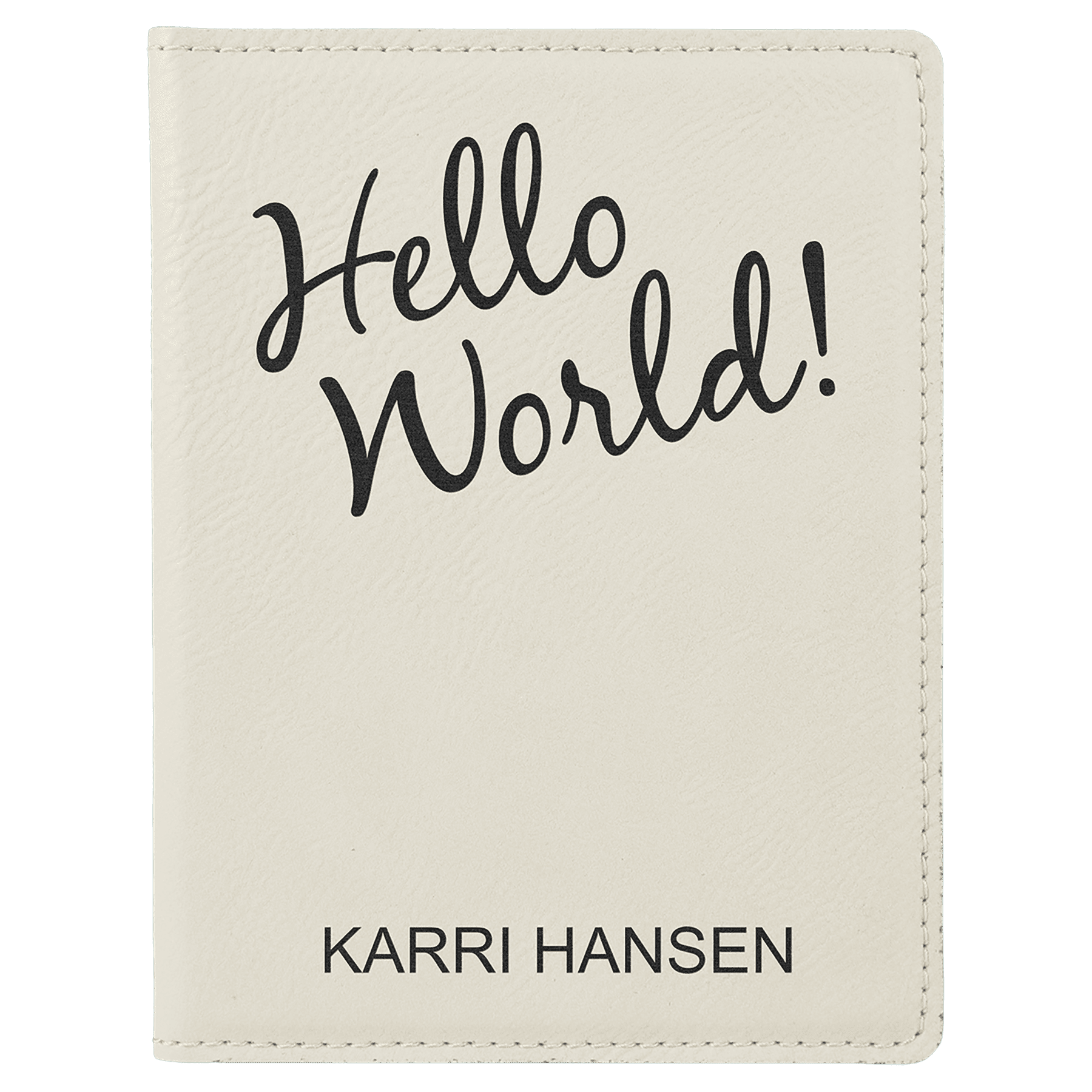 4.25" x 5.5" White Leatherette Passport Holder