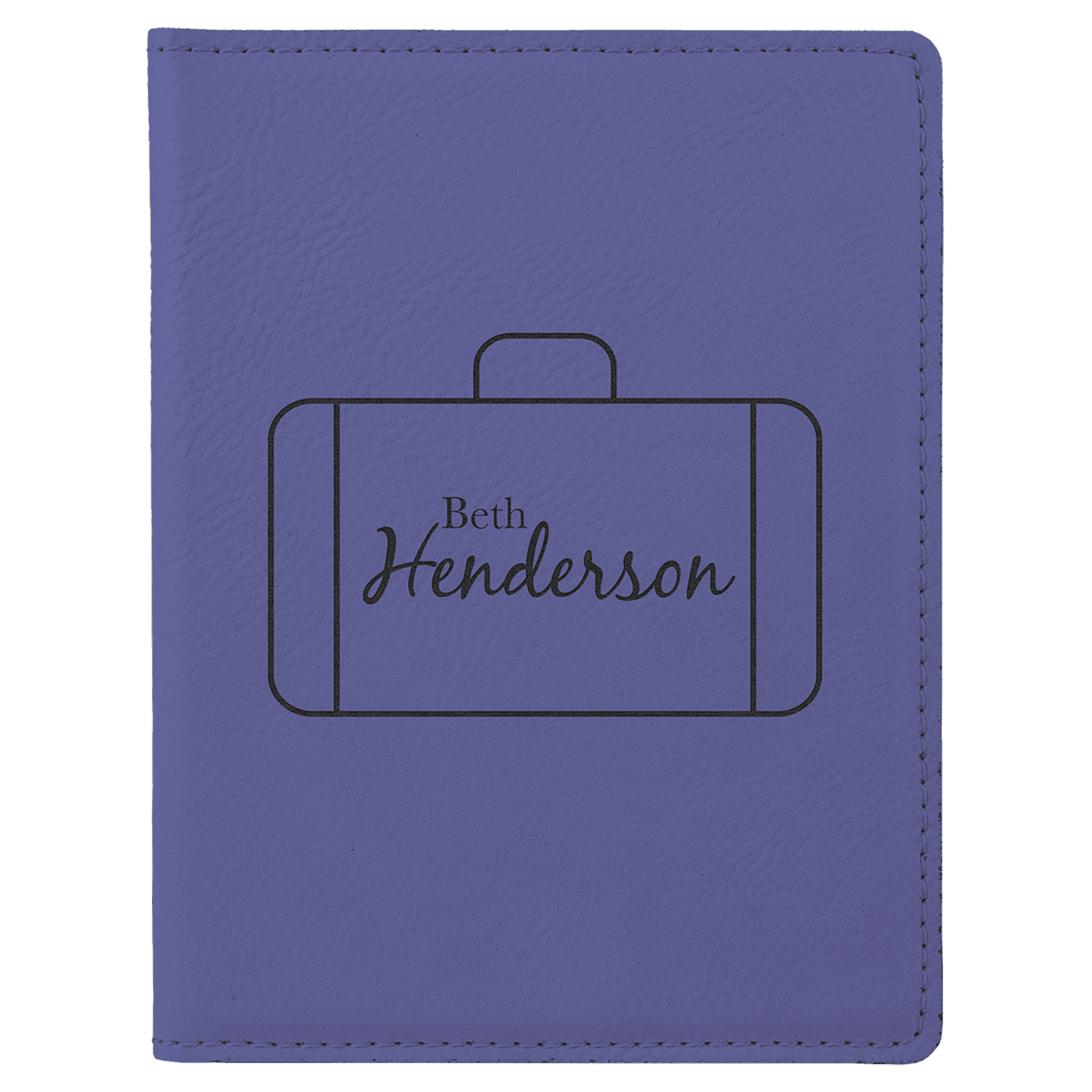 4.25" x 5.5" Purple Leatherette Passport Holder
