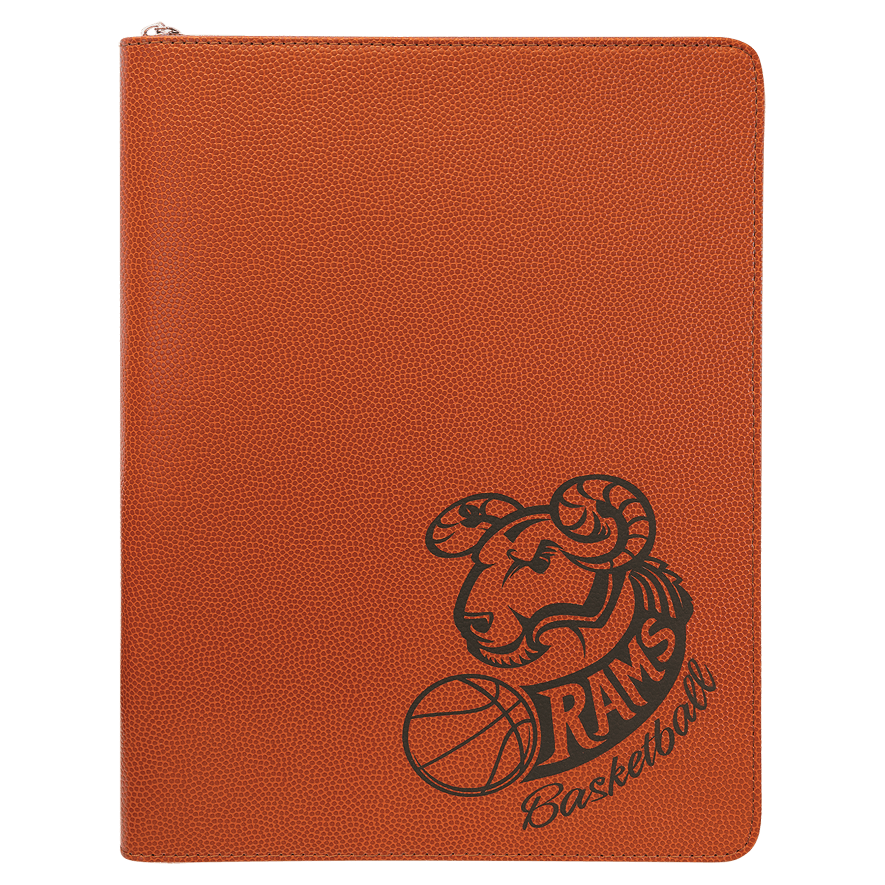 Basketball w/ Zipper Leatherette Portfolio with Notepad