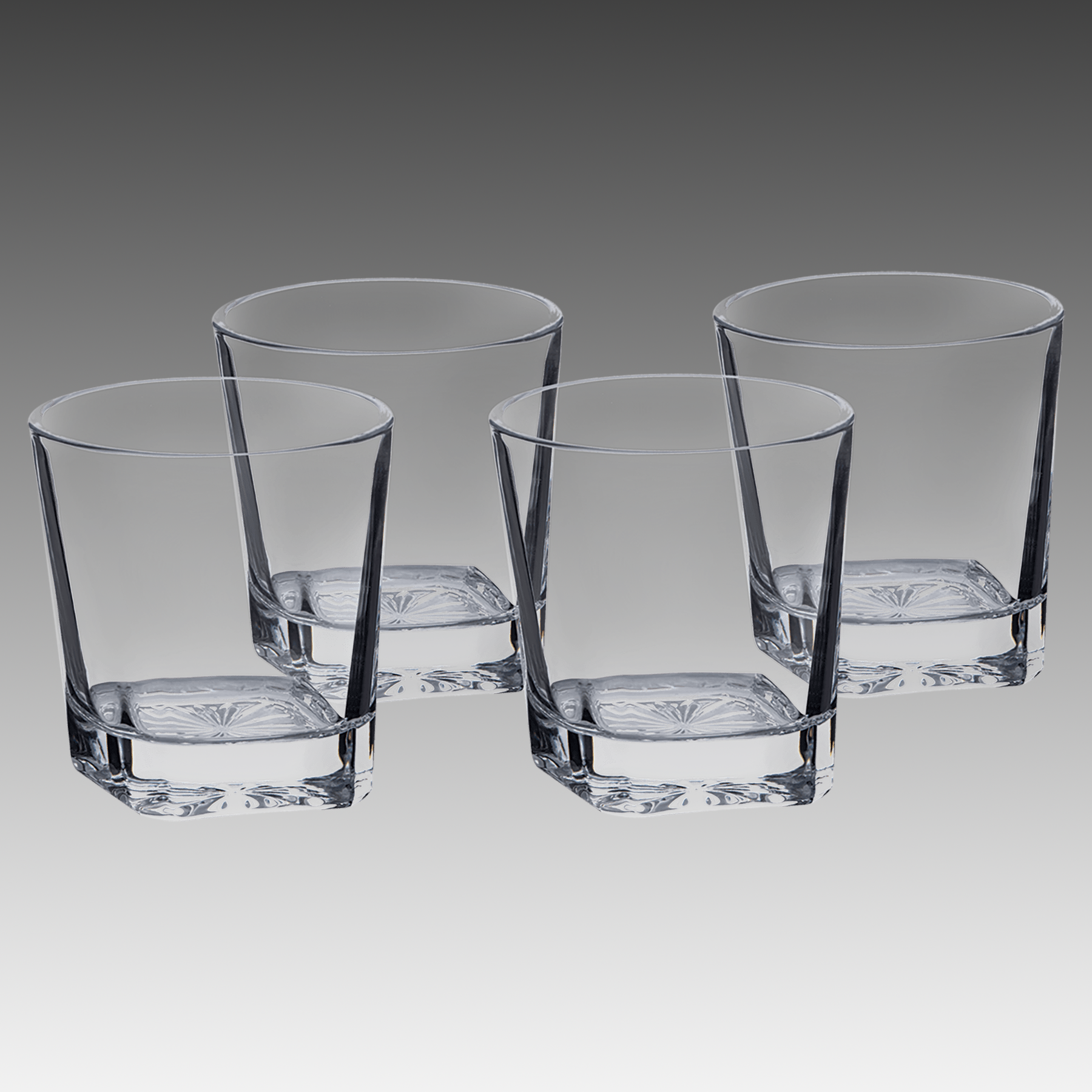 11 oz. Square Rocks Glasses in Gift Box w/Printed Sleeve