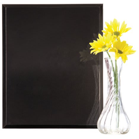 8" x 10" High Gloss Solid Black Finish Plaque
