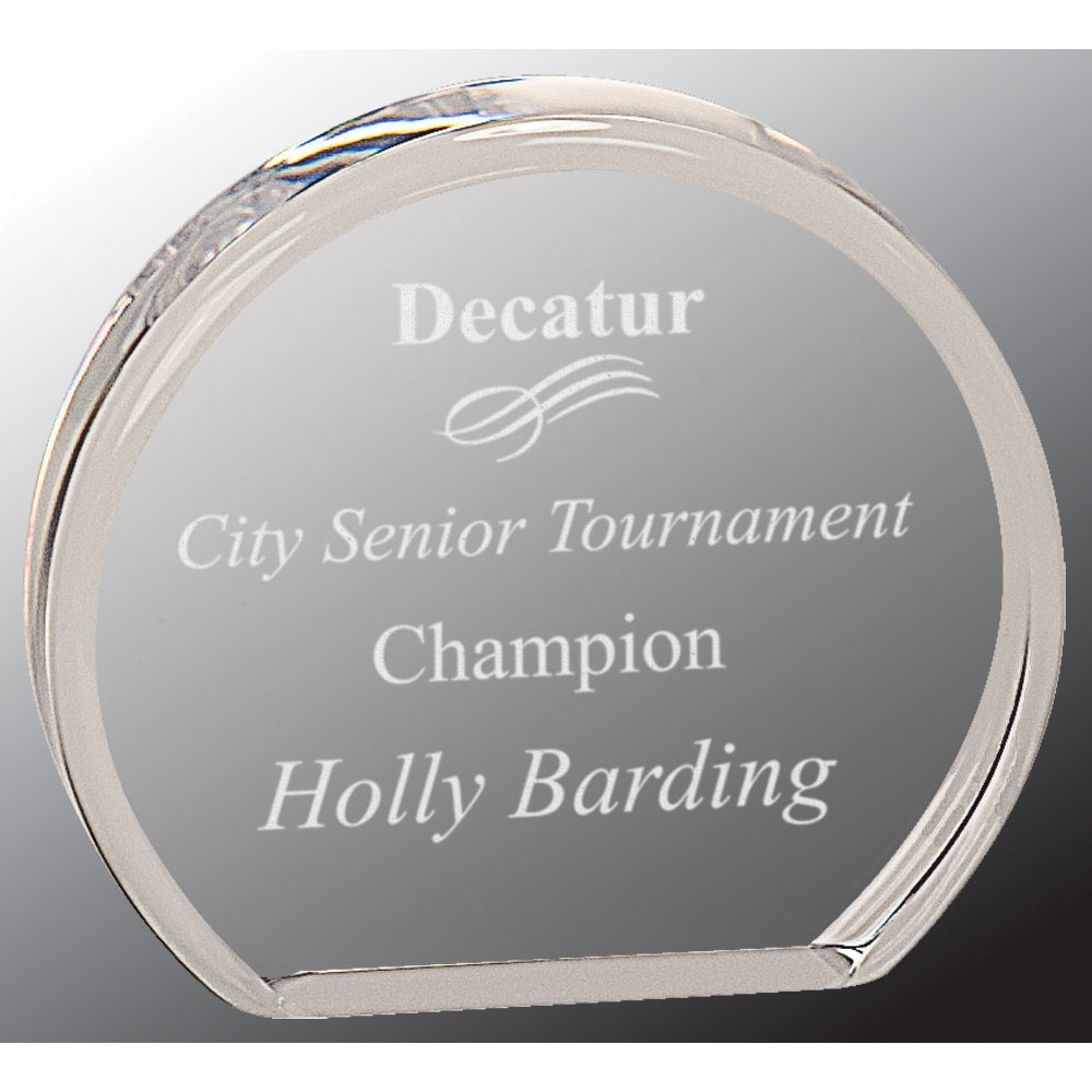 4" x 3.5" Clear Round Acrylic
