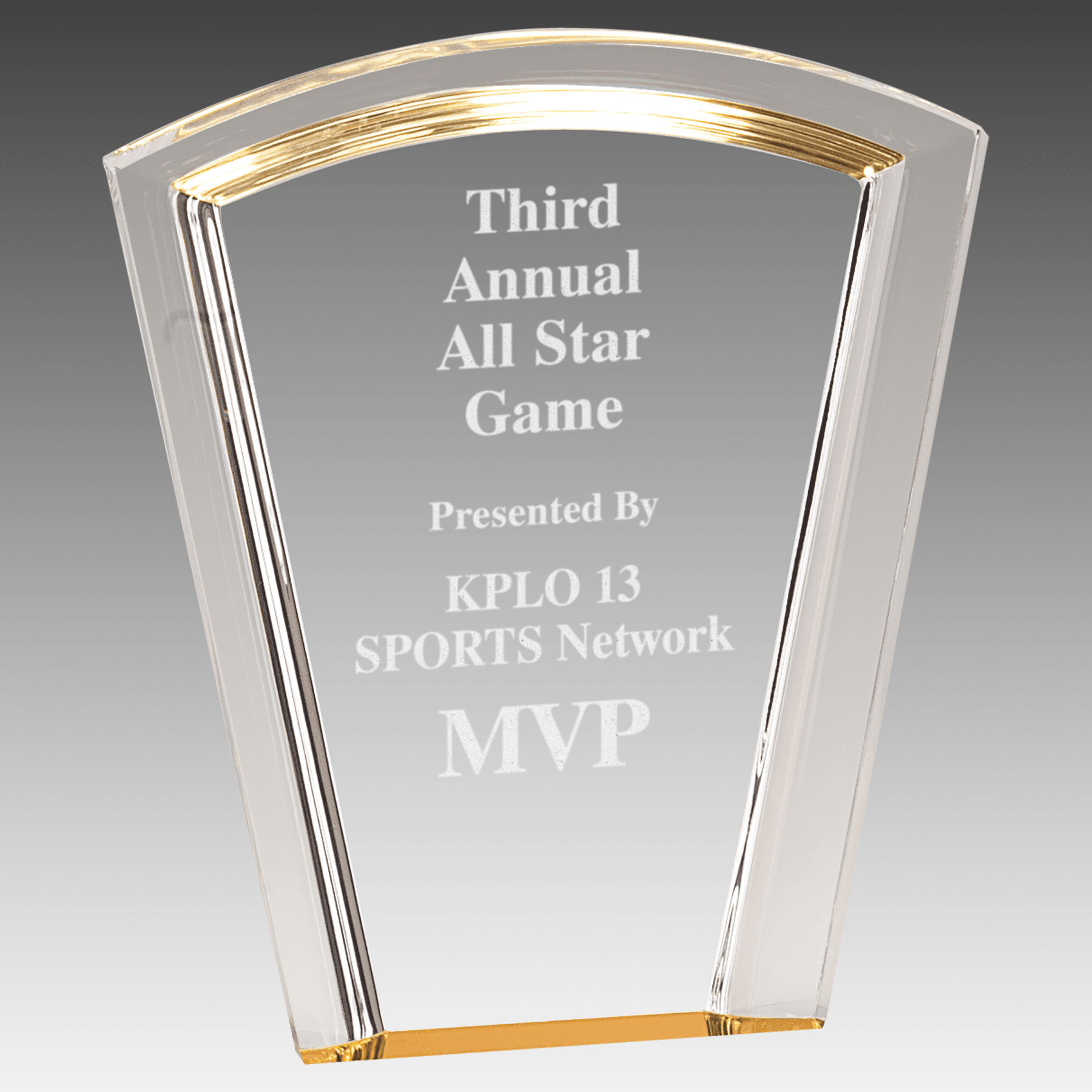 7" Gold Fan Halo Acrylic