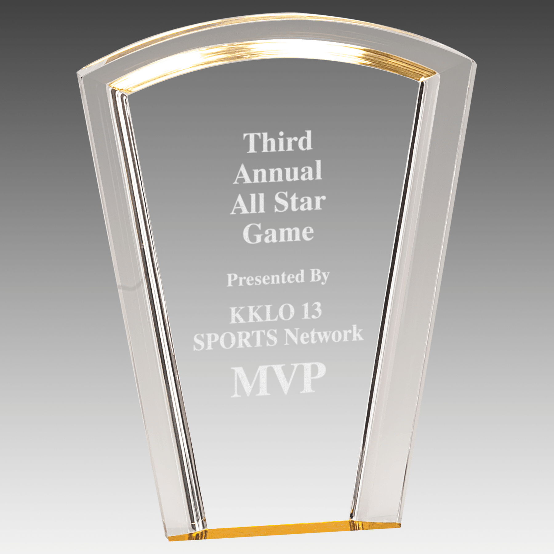 8" Gold Fan Halo Acrylic