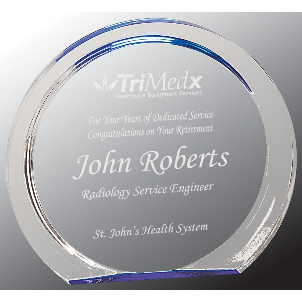 6.4" Blue Round Halo Acrylic