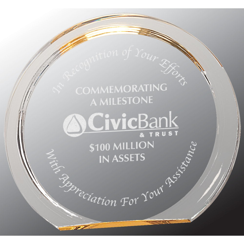 6.4" Gold Round Halo Acrylic