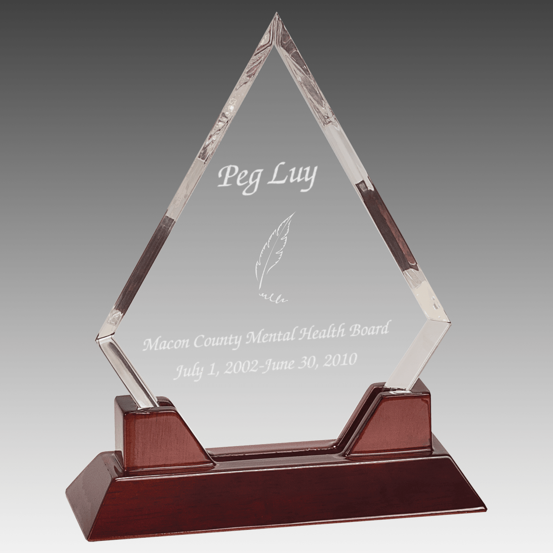 Diamond Acrylic with Rosewood Piano Finish Base - AAD01