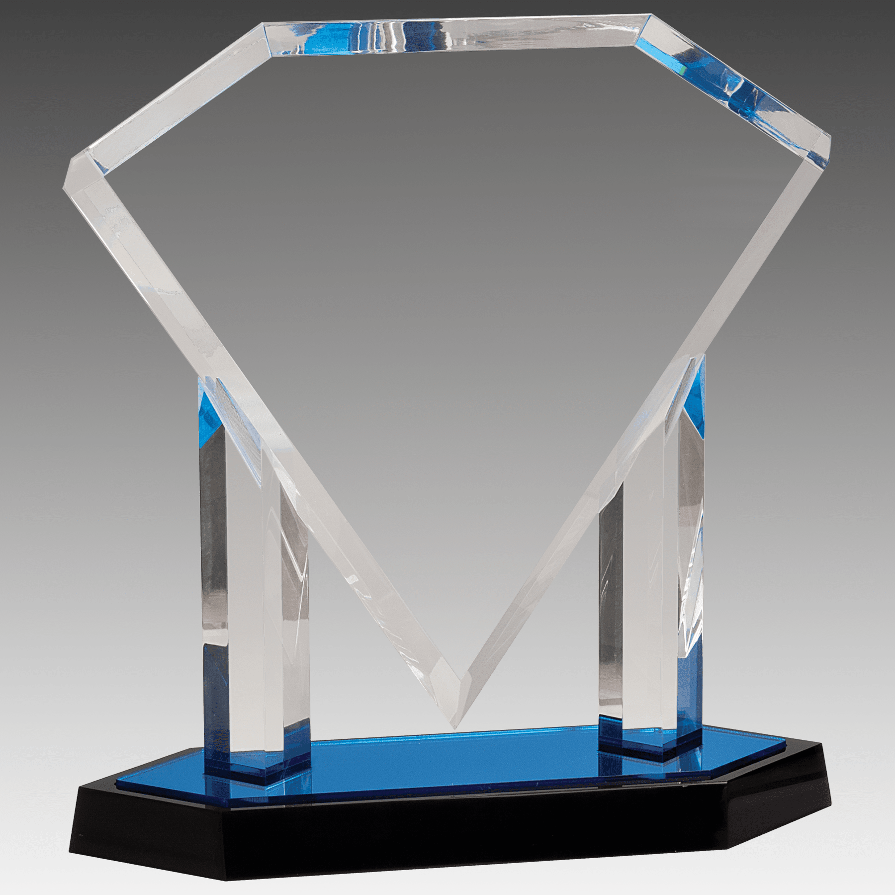 11.75" Blue Floating Diamond Acrylic
