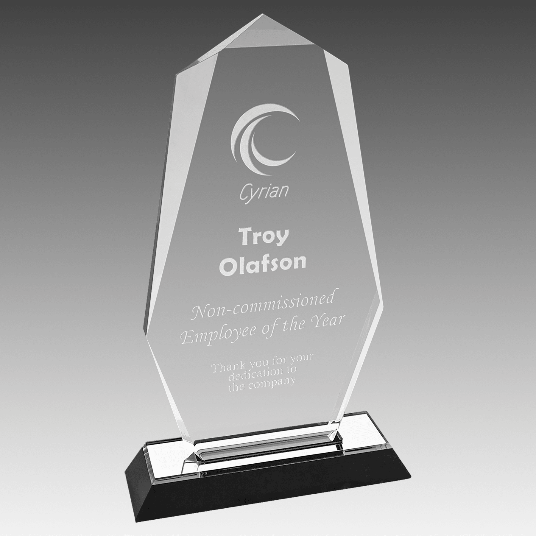 9" Silver Octagon Point Impress Acrylic