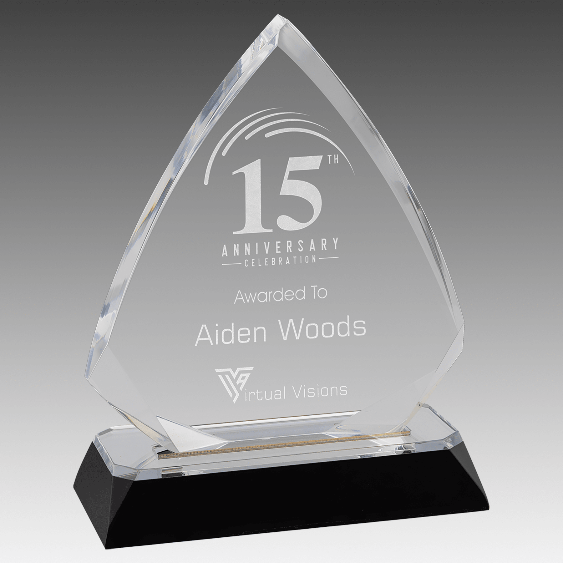 5.75" Silver Arrow Diamond Corner Base Impress Acrylic