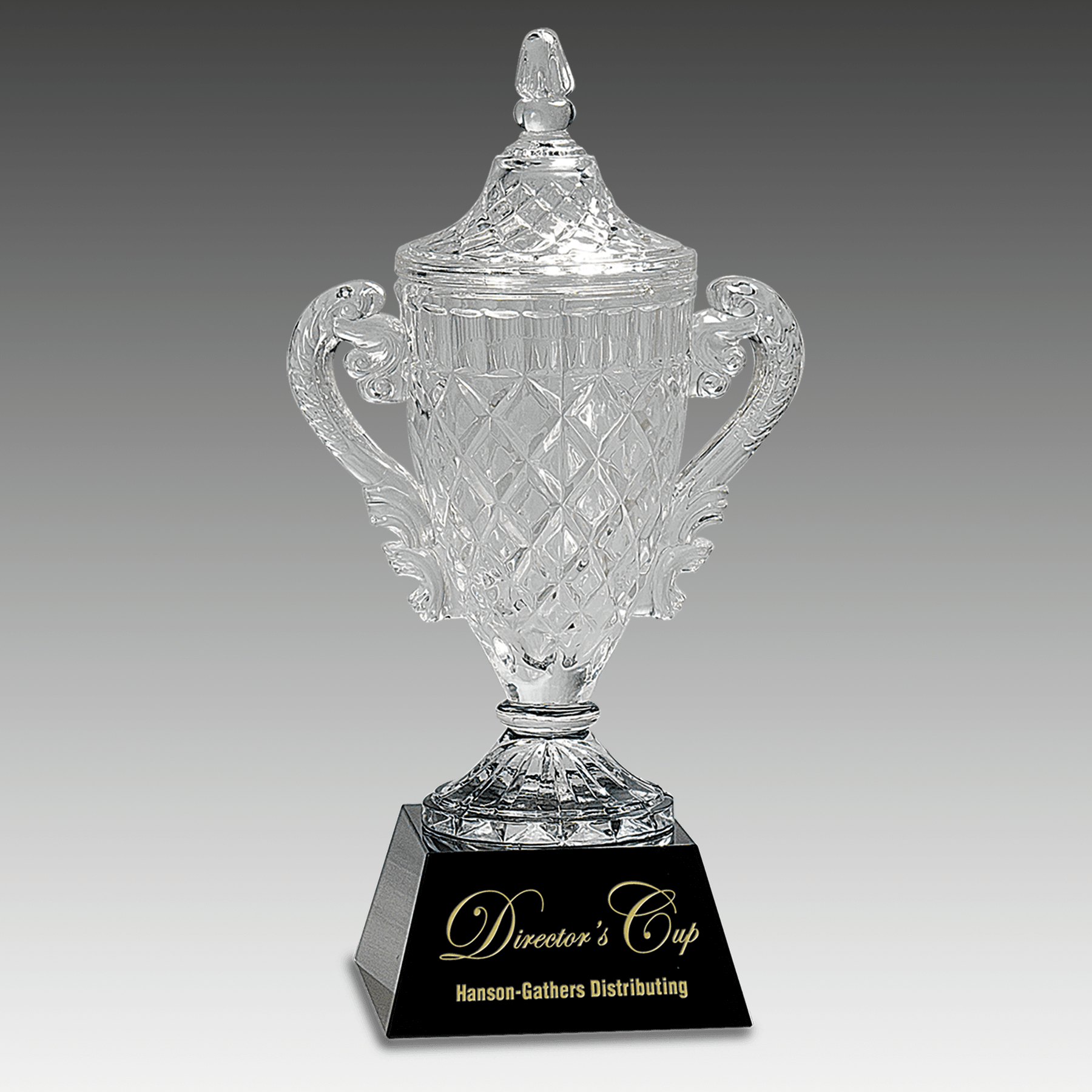 12.75" Crystal Cup on Black Pedestal Base