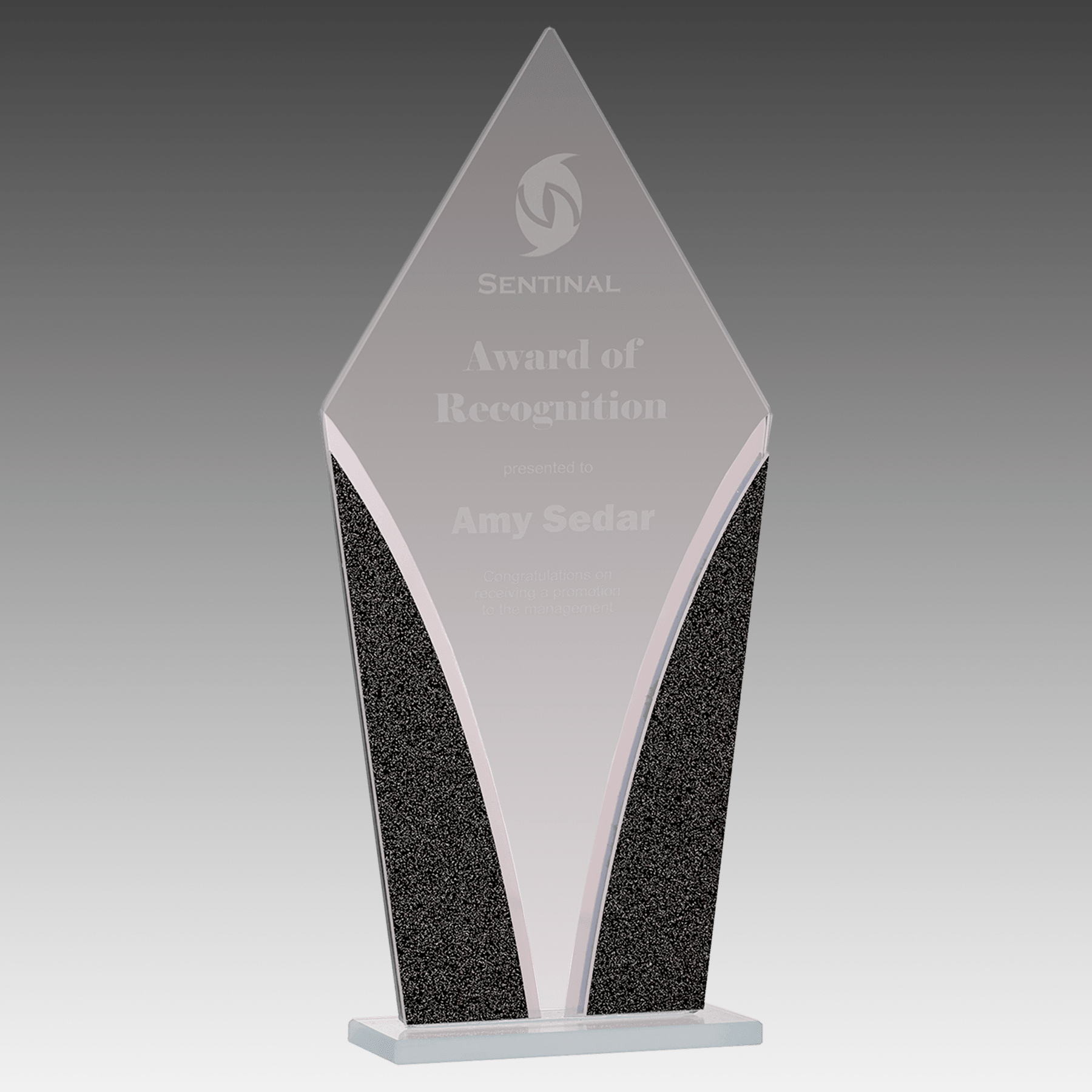 10.5" Diamond Designer Glass Award