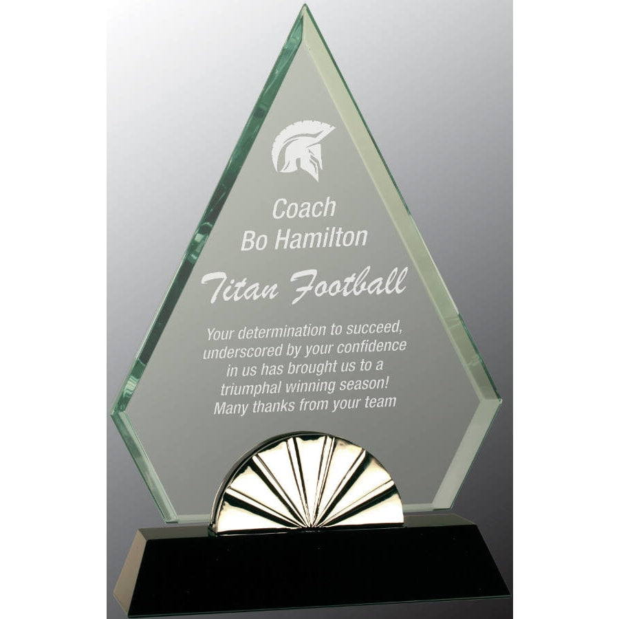 9" Diamond Horizon Glass with Black Base