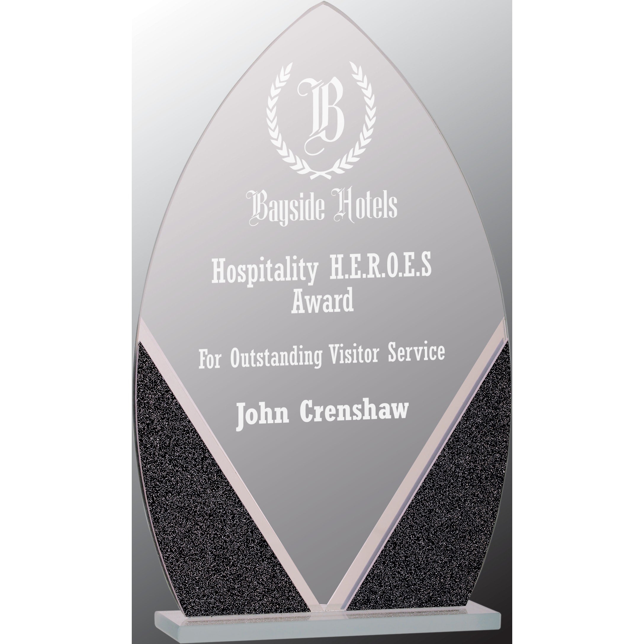 8.25" Oval Designer Glass Award