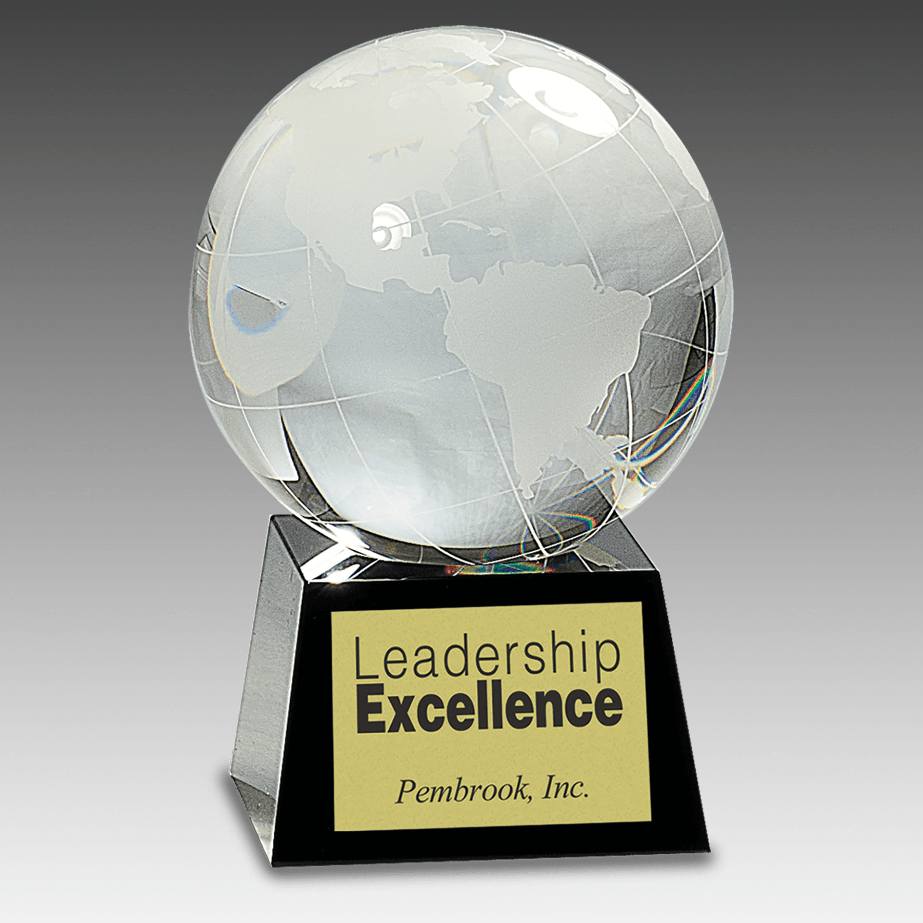 5.5" Crystal Globe on Black Base