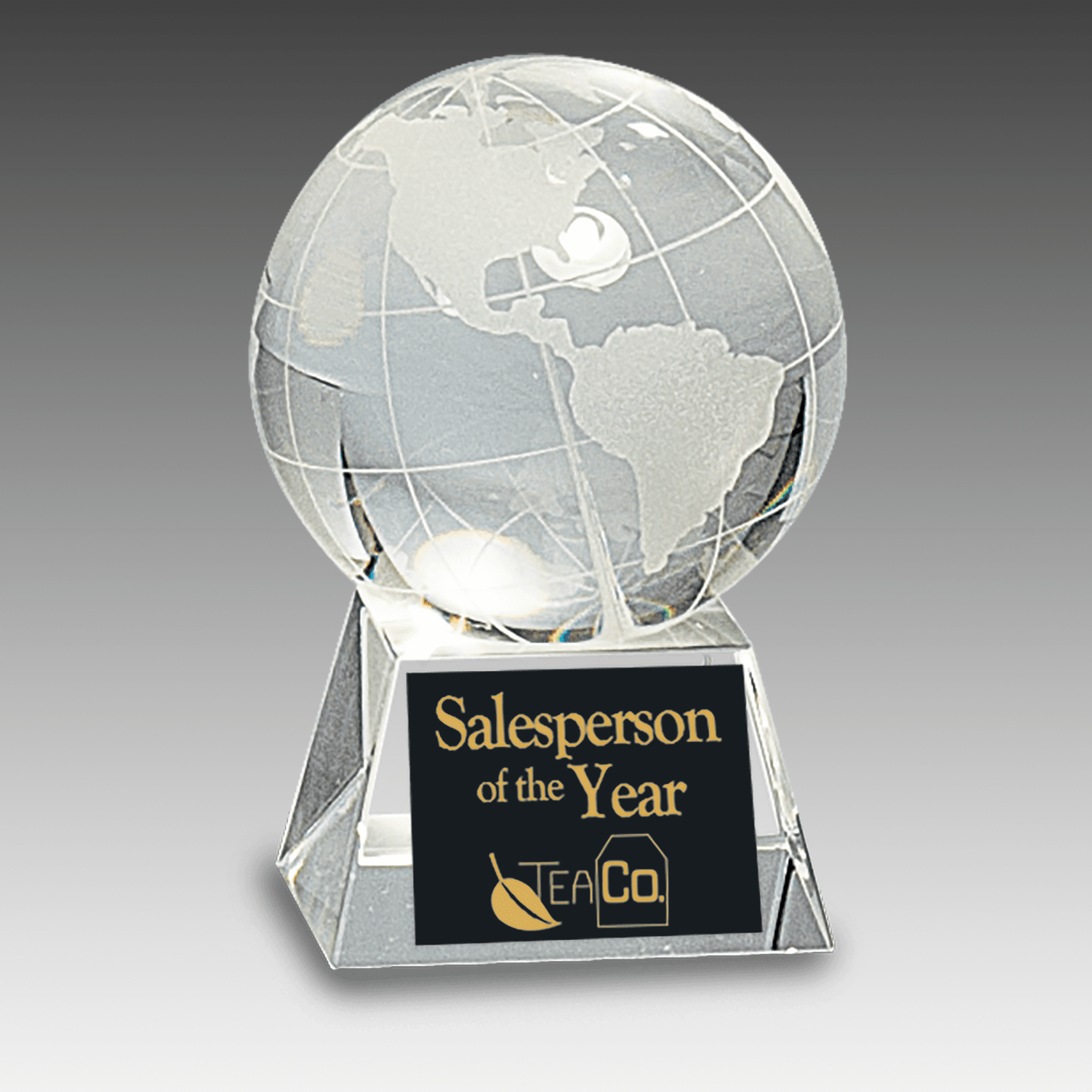 3.5" Crystal Globe on Clear Base