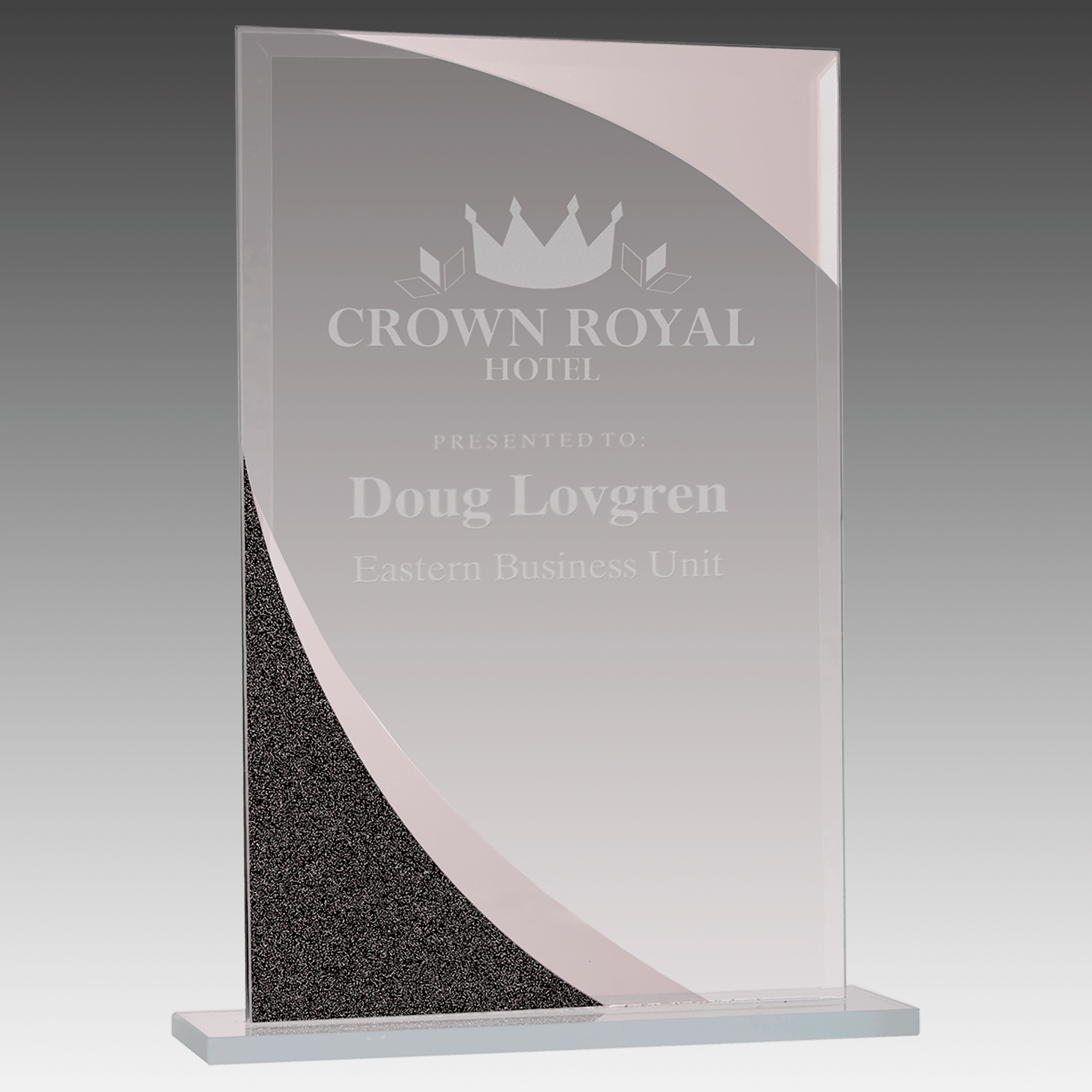 8" Rectangle Designer Glass Award
