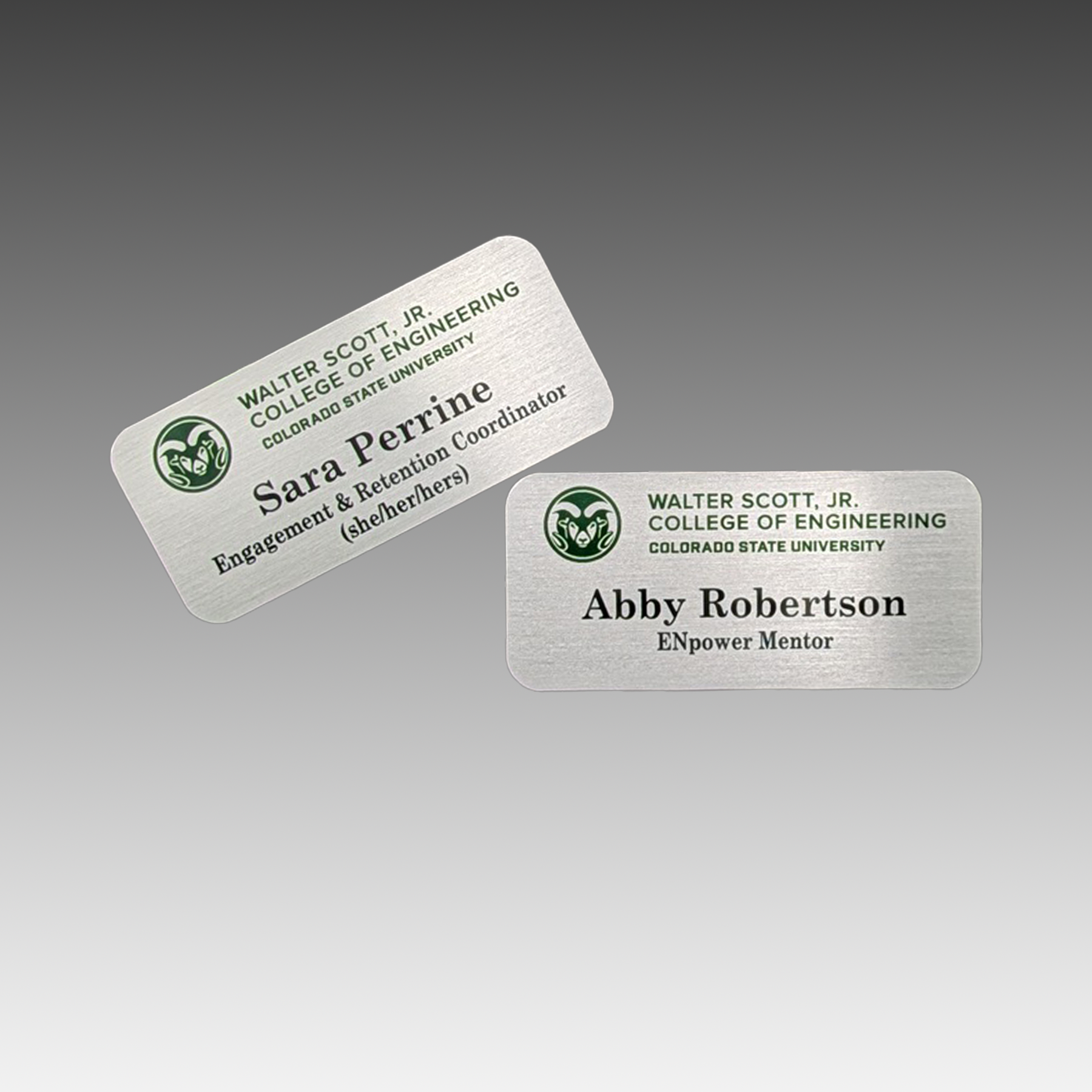 1" x 3" Custom Aluminum Name Tags or Badges