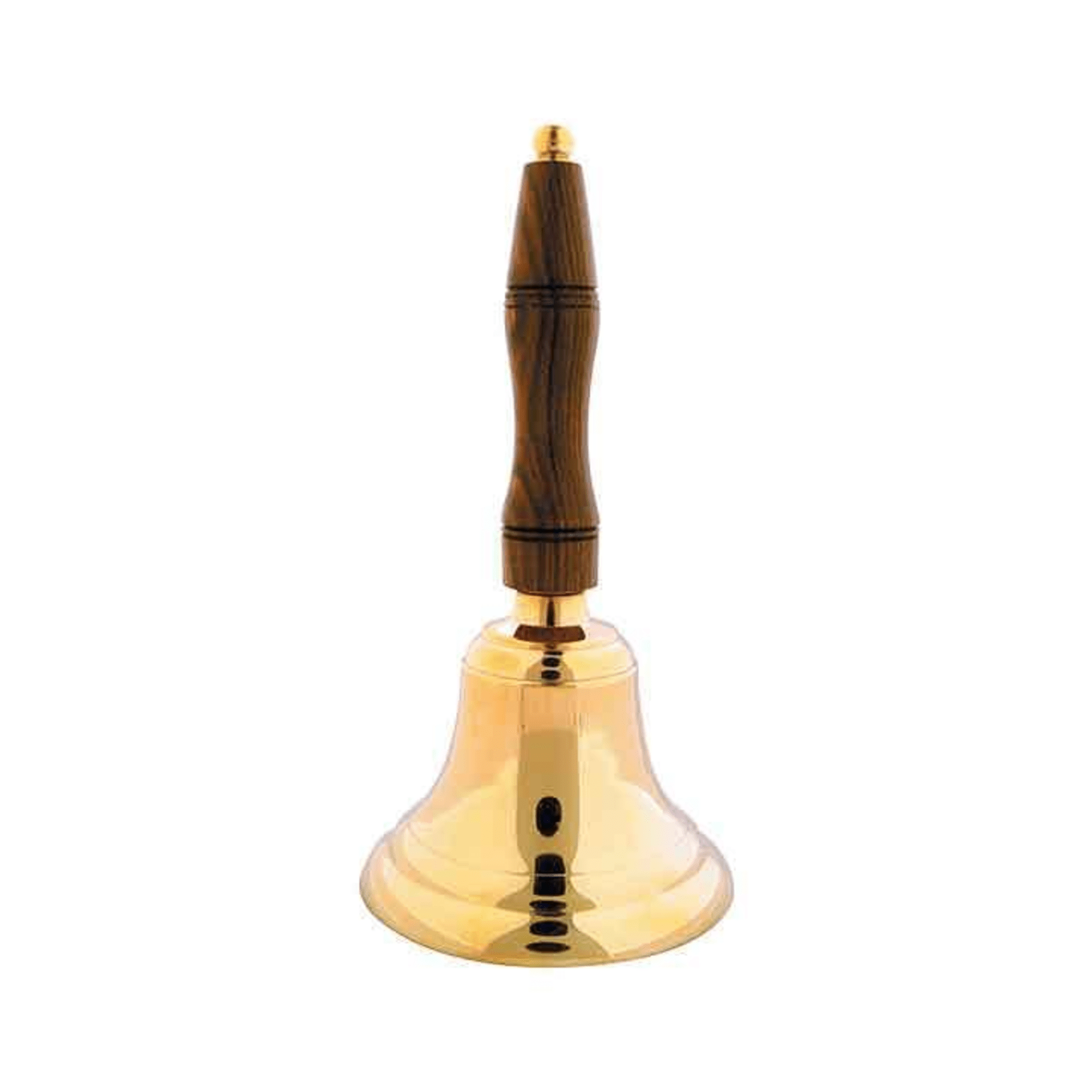 Brass School Bell with Wooden Handle - BLL01