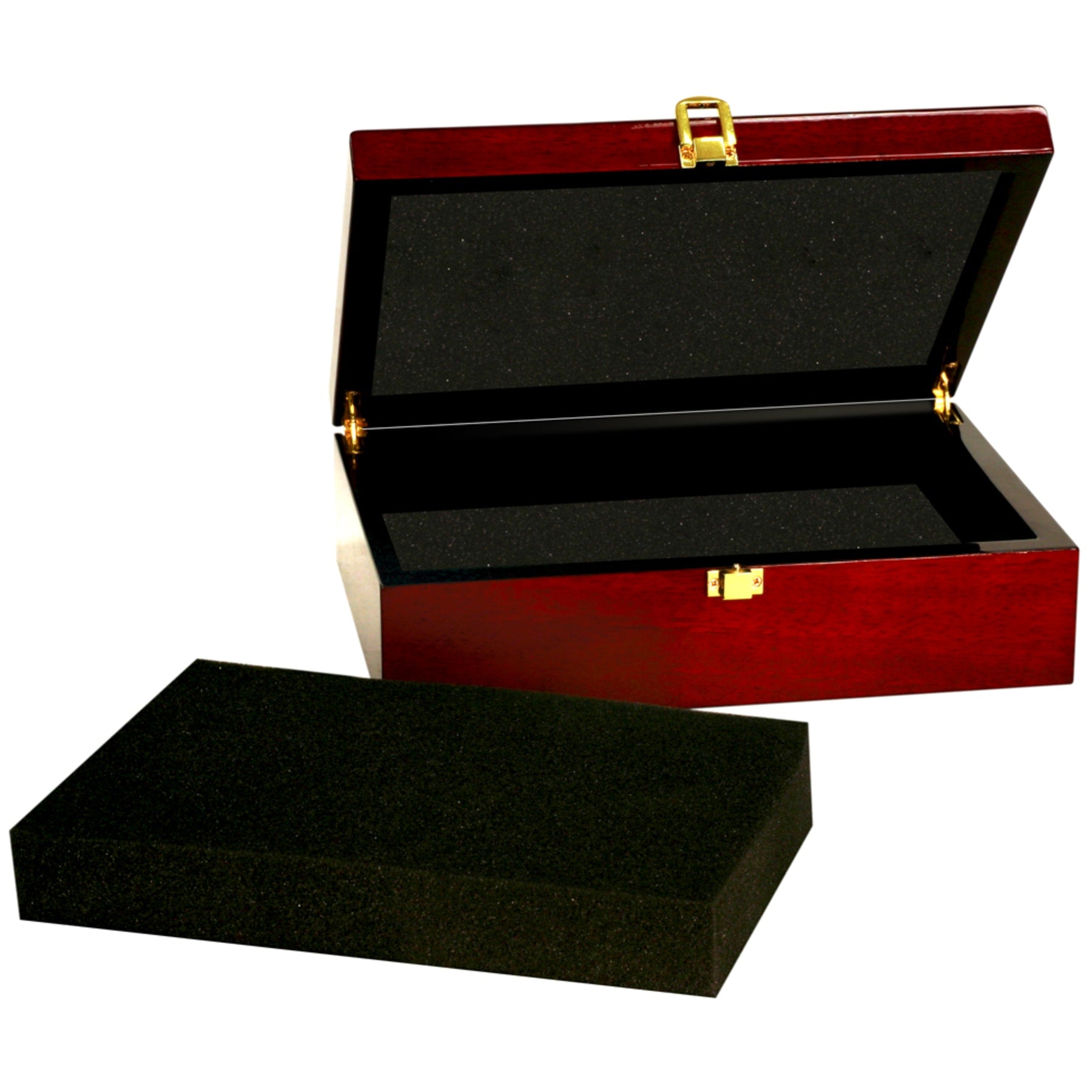 12.25" x 8.25" x 3.5" Rosewood Piano Finish Gift Box