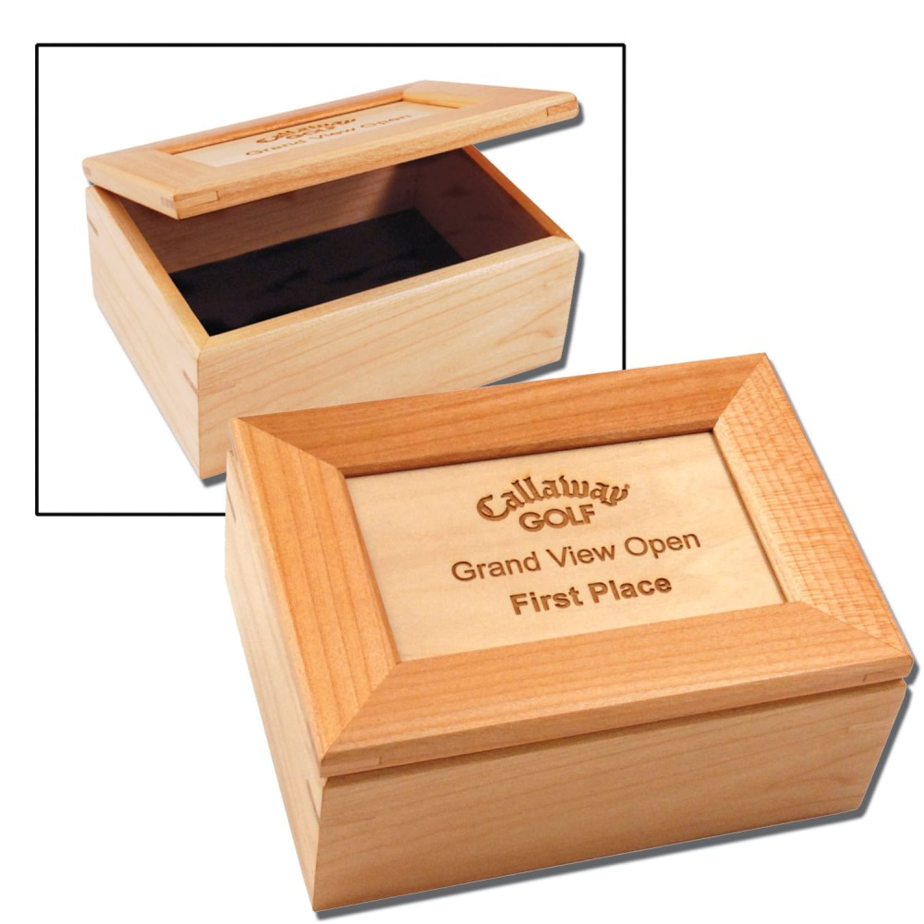 6" x 4.4" x 2.6" Maple Wood Gift Box