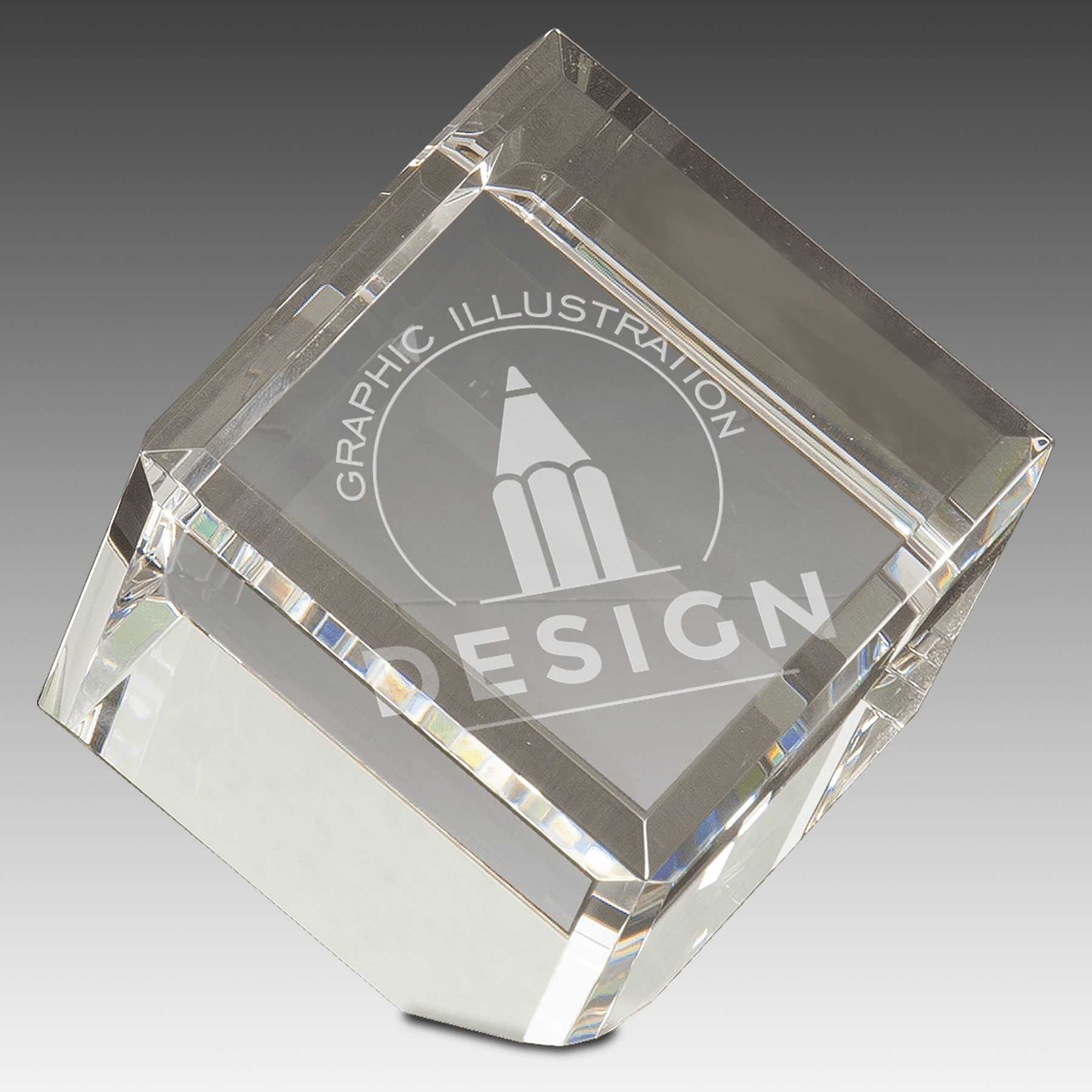 3.5" x 3.5" Crystal Cube