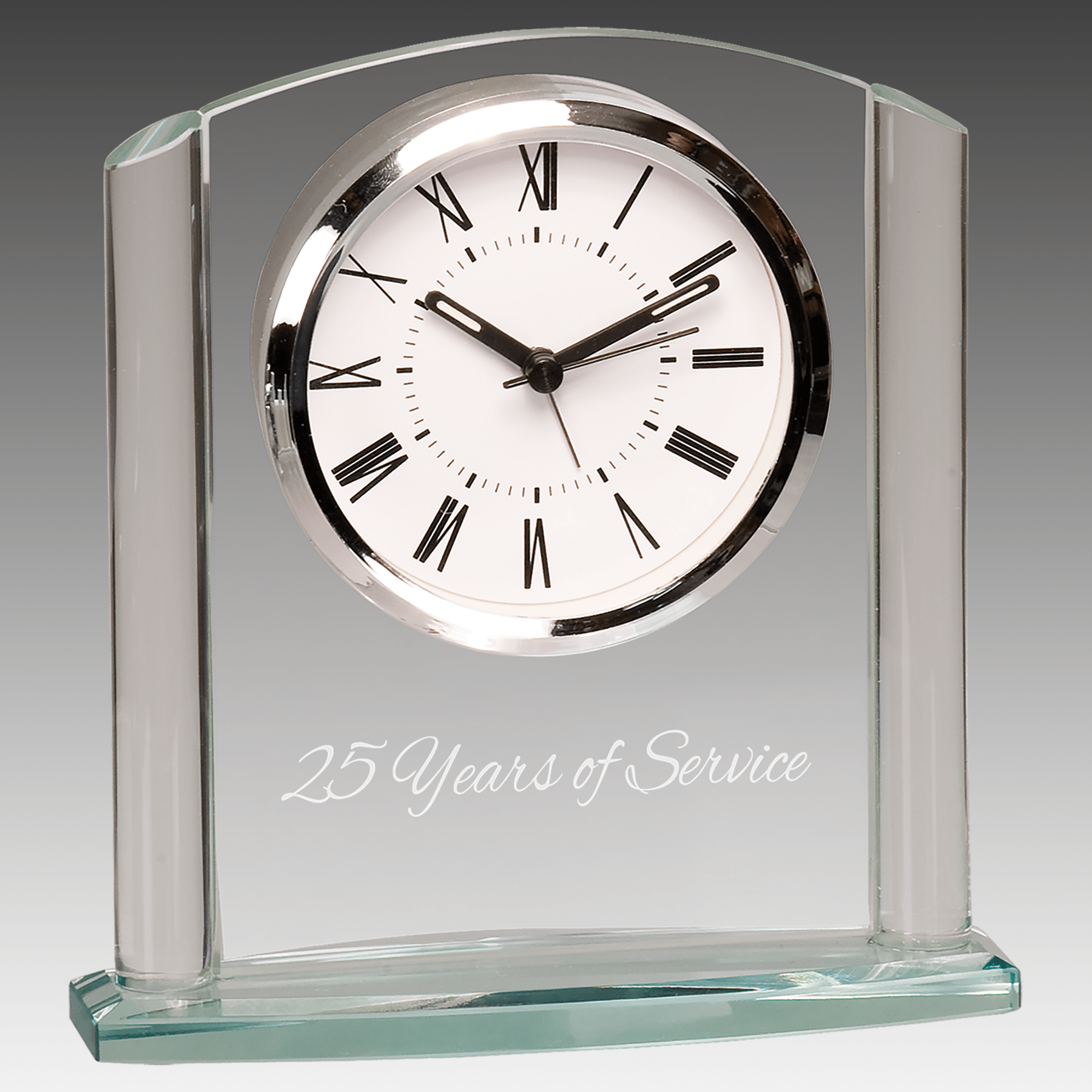 6.25" Arch Glass Clock