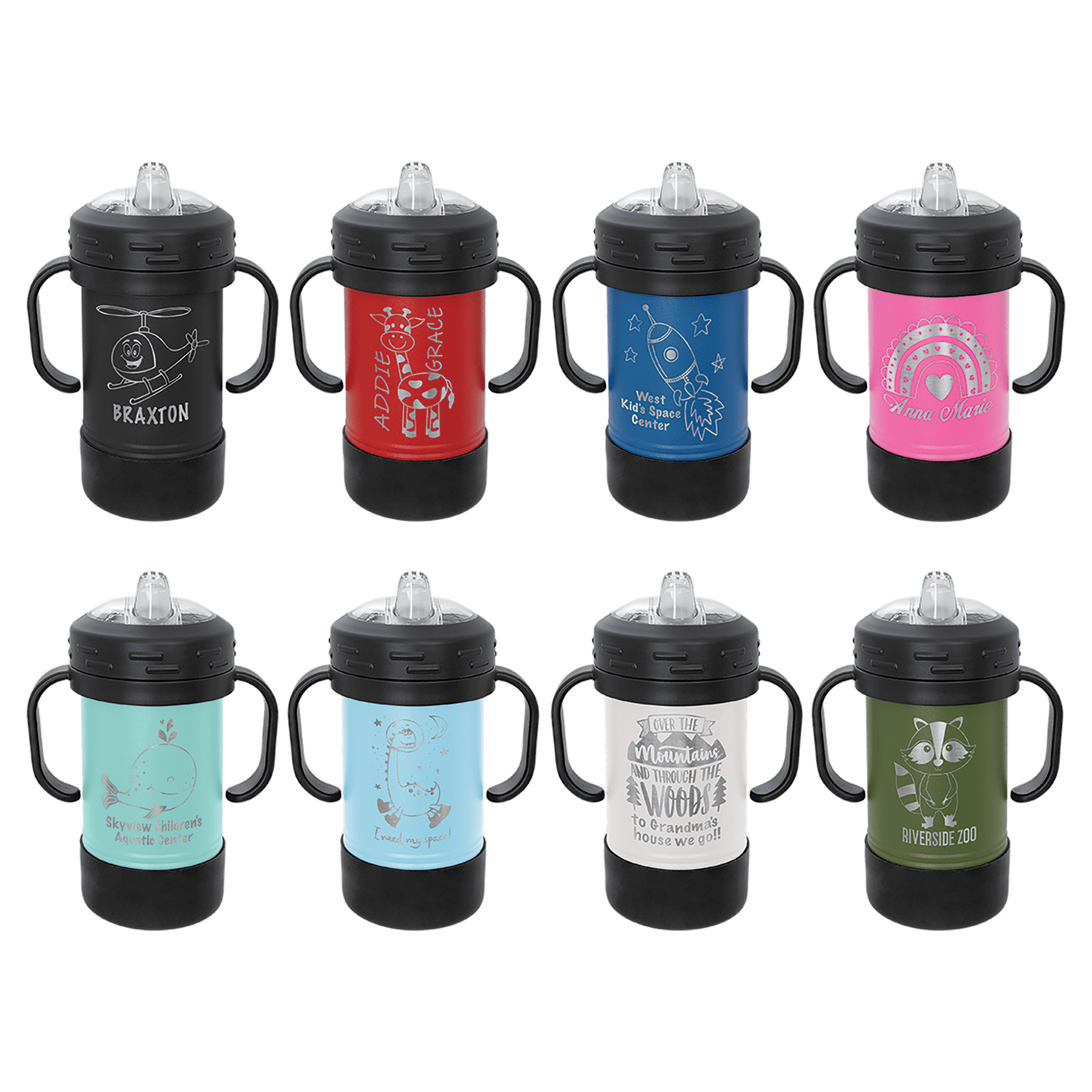 Polar Camel 10 oz. Black Sippy Cup