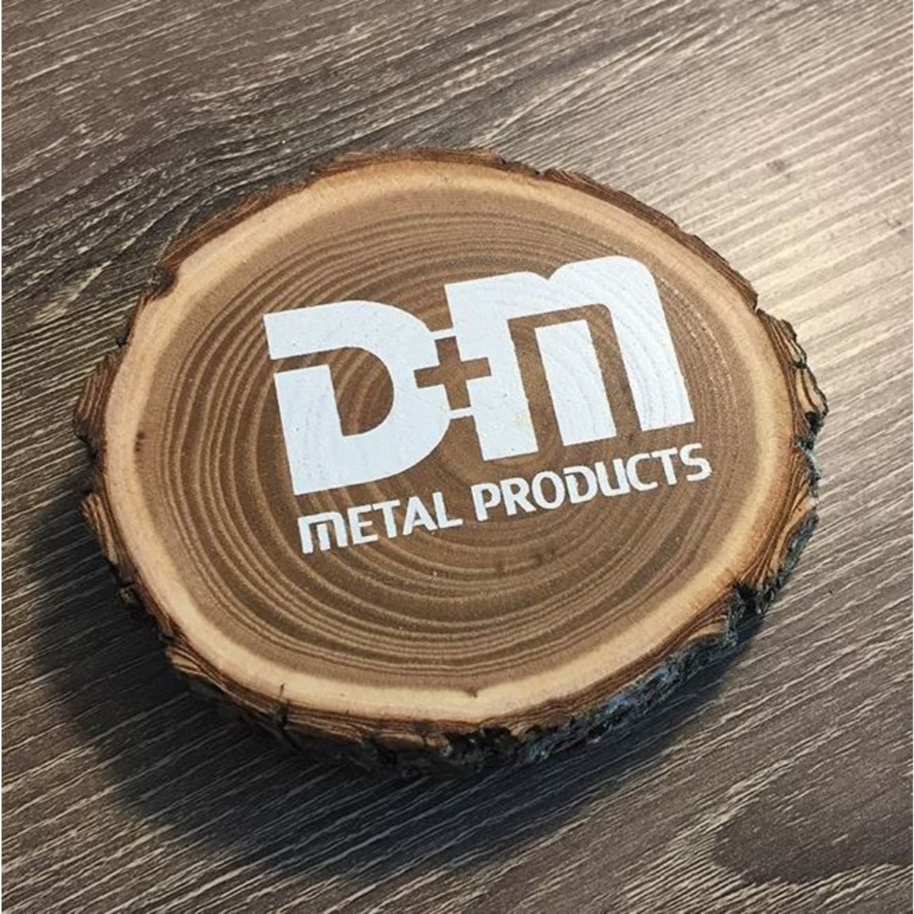 4" Old West Log Elmwood Coaster