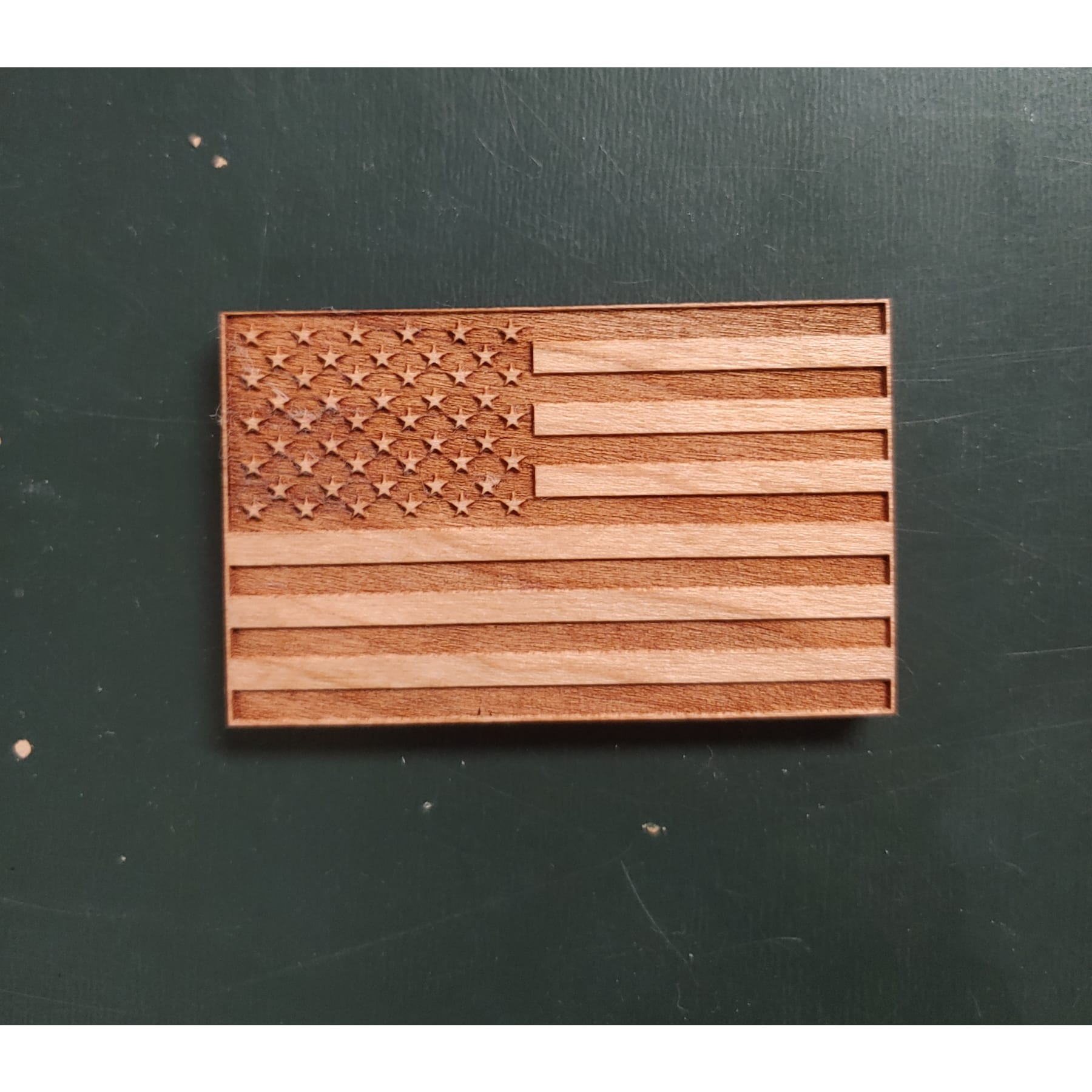 1.5" x 2.6" American Flag Hardwood Magnets