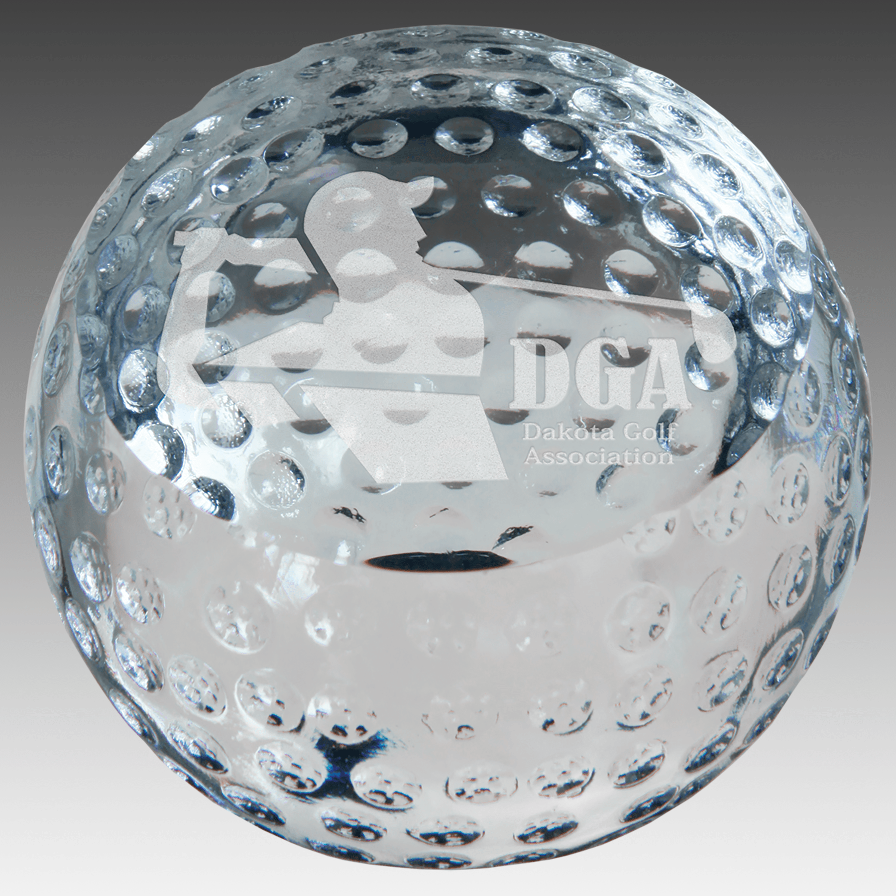 3.1" Crystal Golf Ball Paperweight