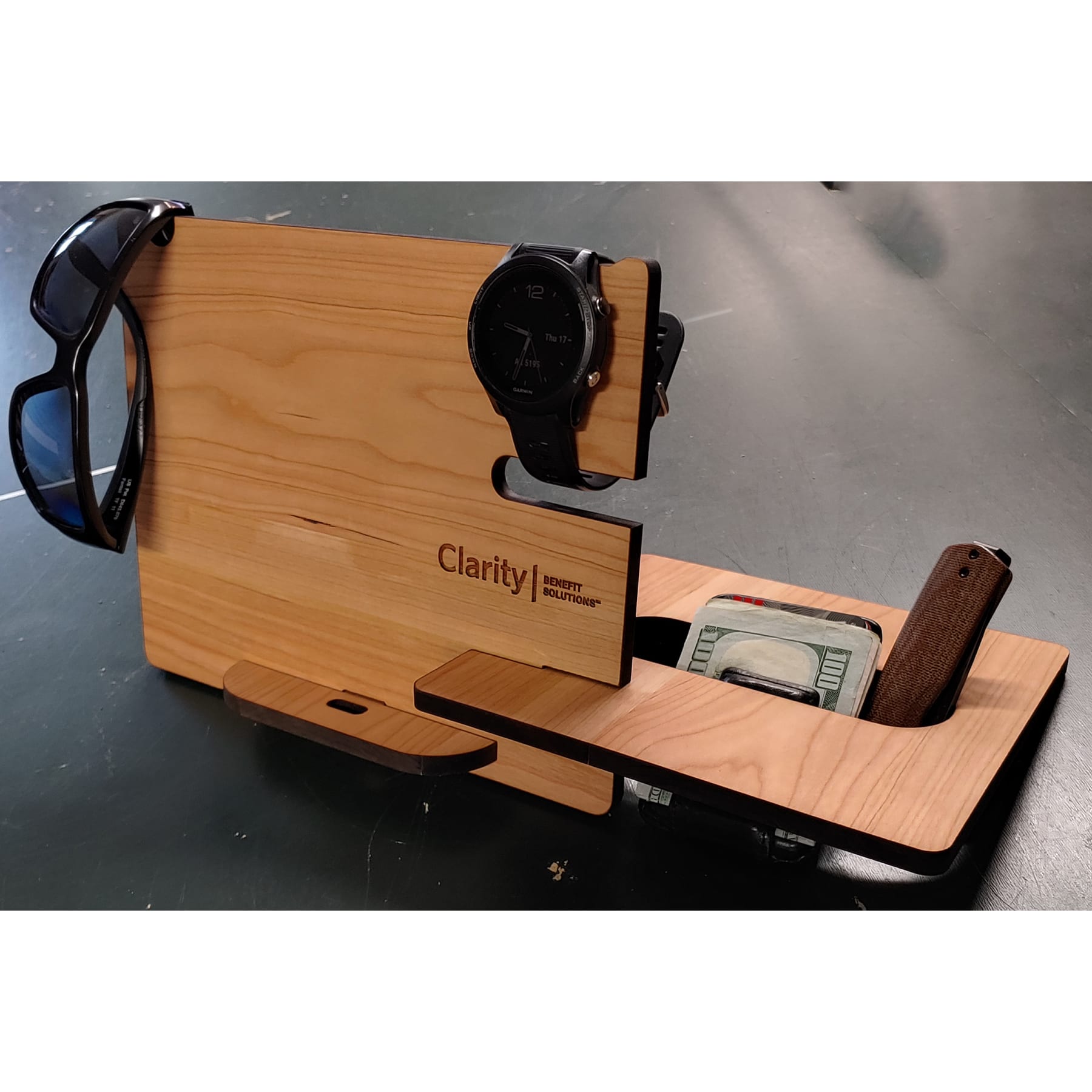 8" x 8" - Desk Organizer - Holds Phone, Glasses, Watch, Keys
