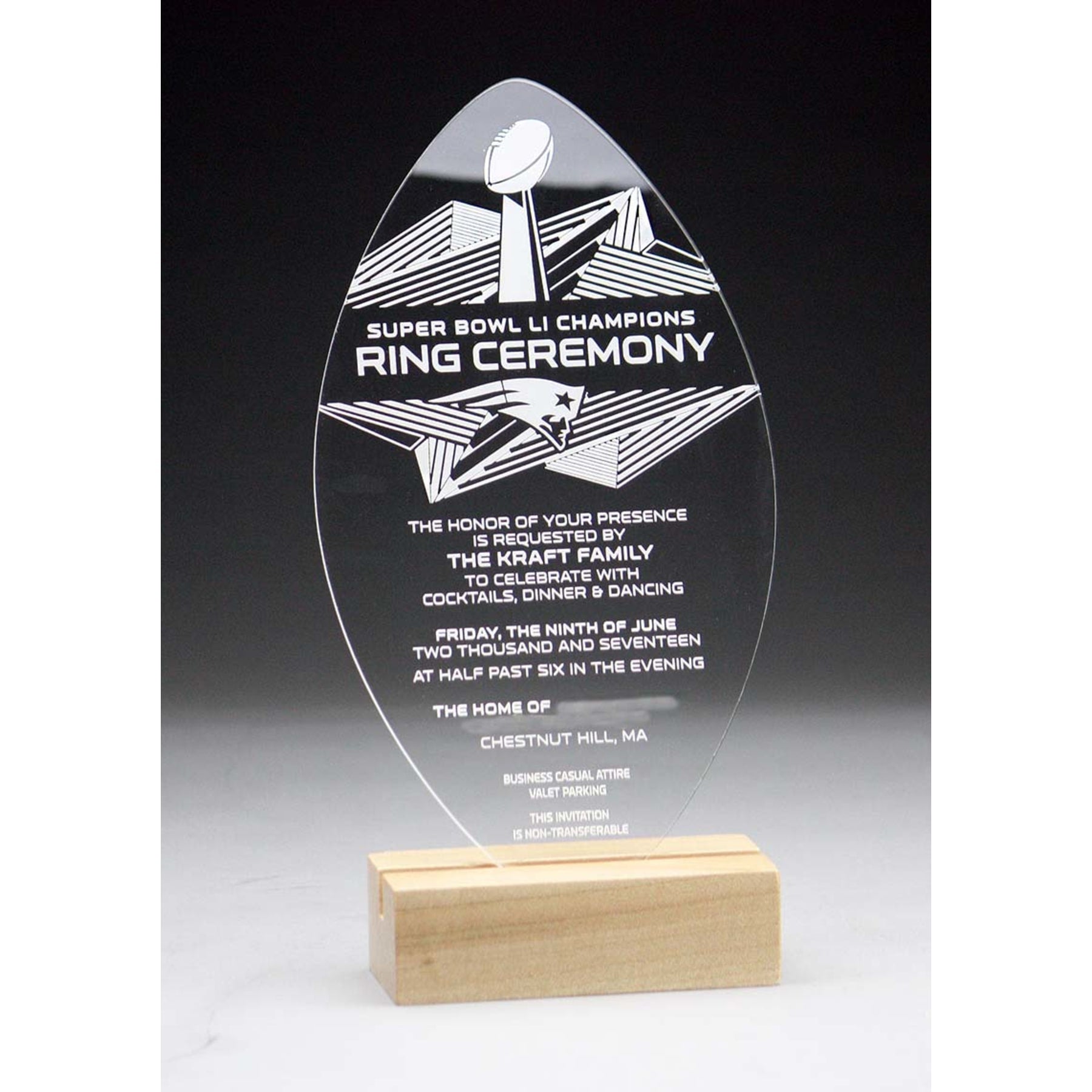 Custom Acrylic Invitation - NVX01