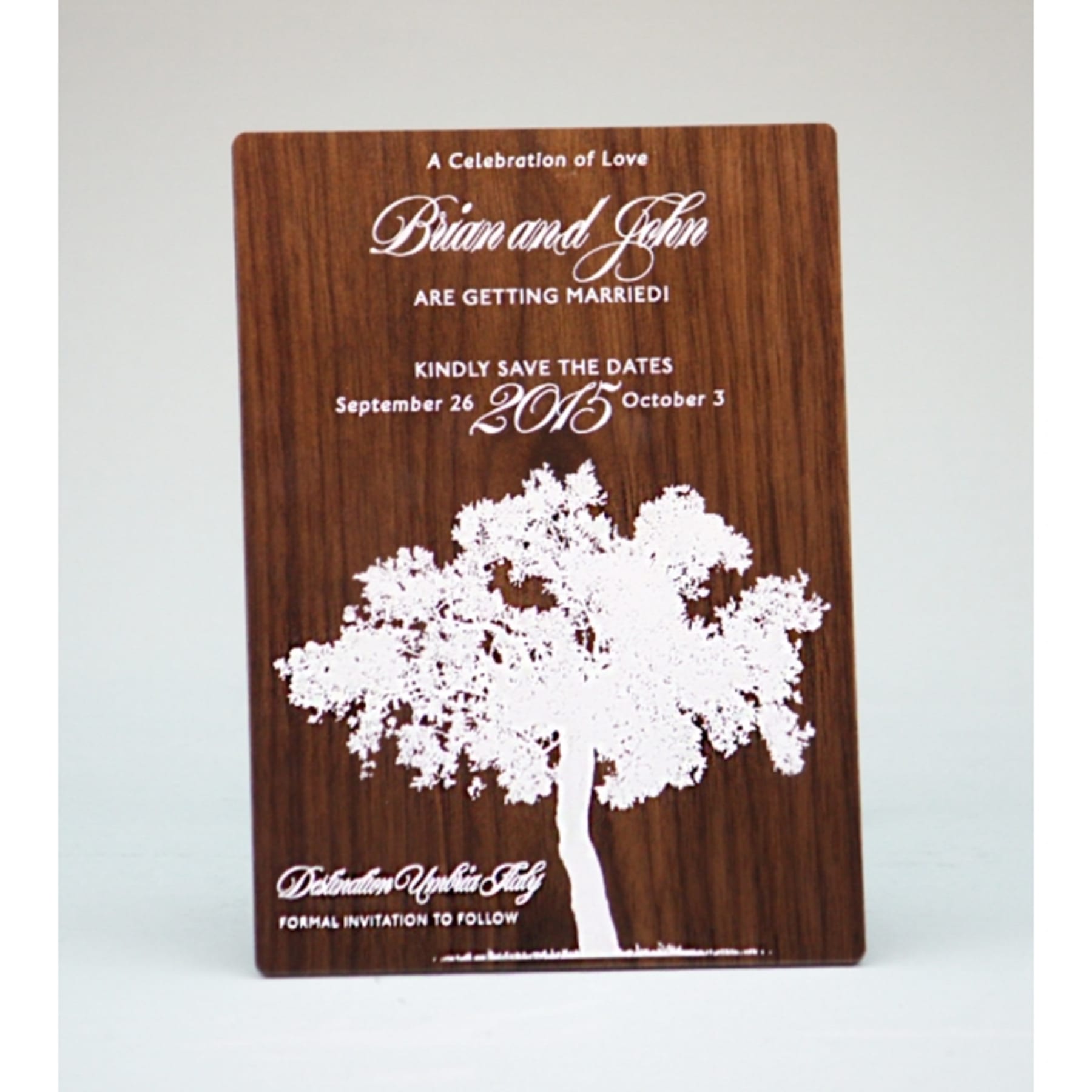 Custom Wood Invitation - NVX01