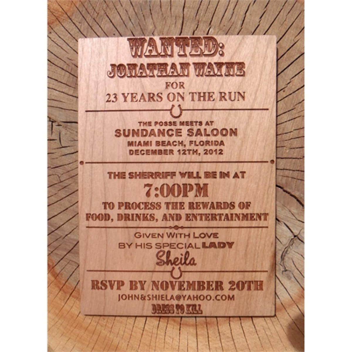Custom Wood Invitation - NVX01