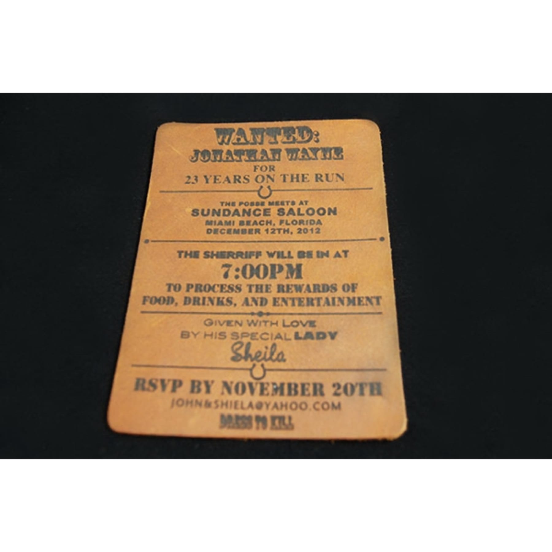 Custom Leatherette Invitation - NVX01