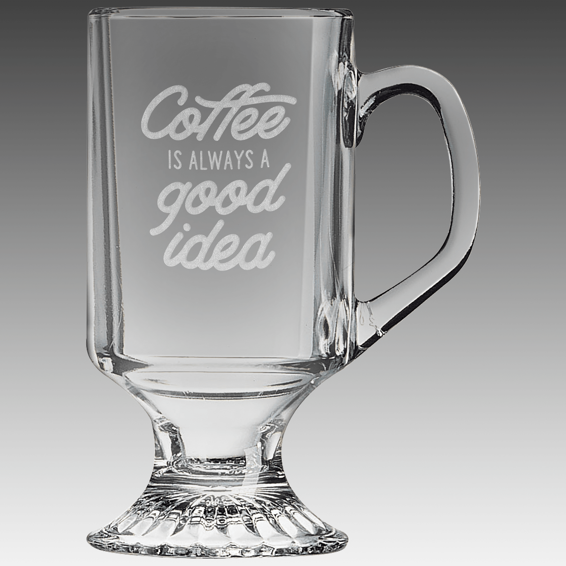 10 oz. Clear Footed Coffee Mug