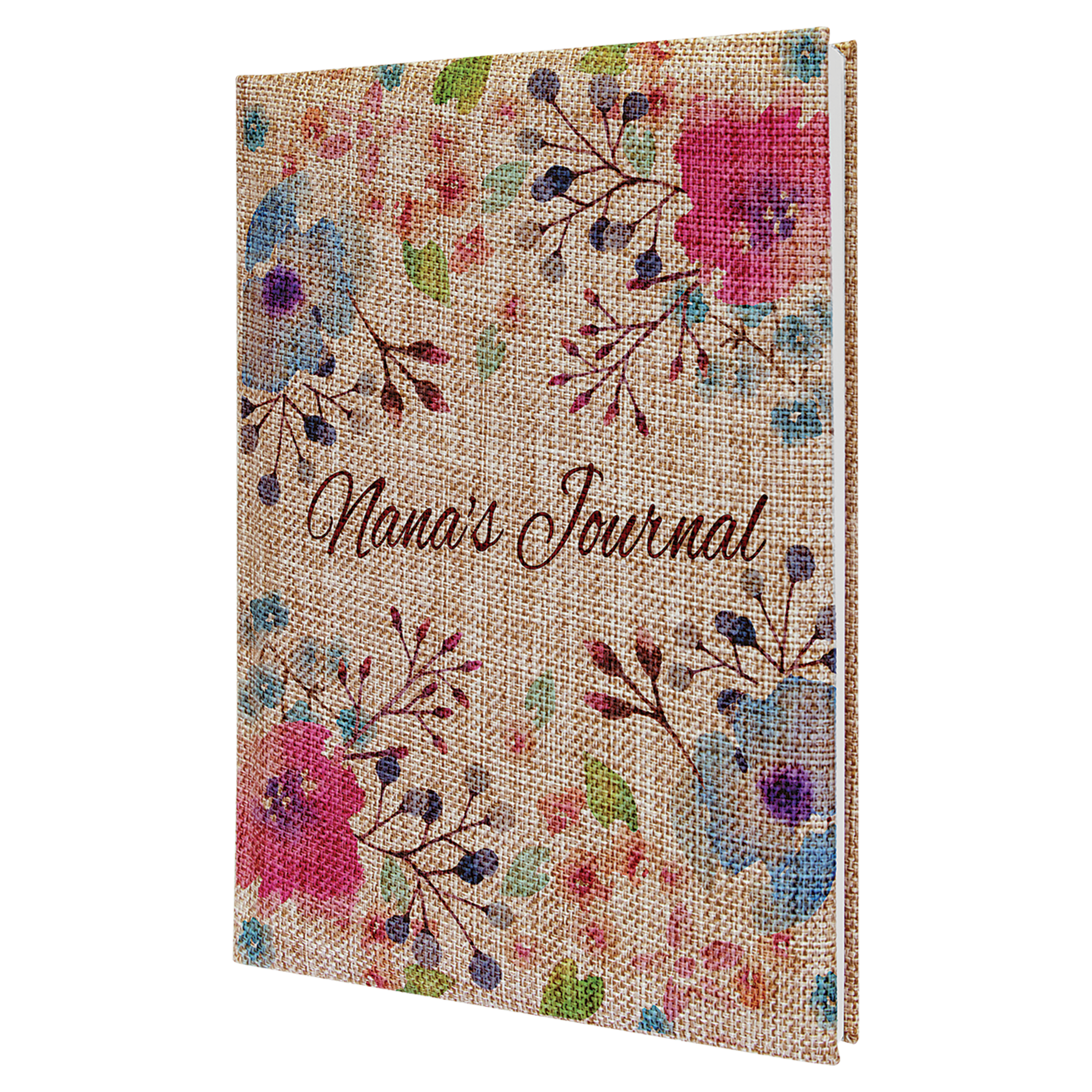 7" x 9.75" Burlap Journal with Lined Notepad