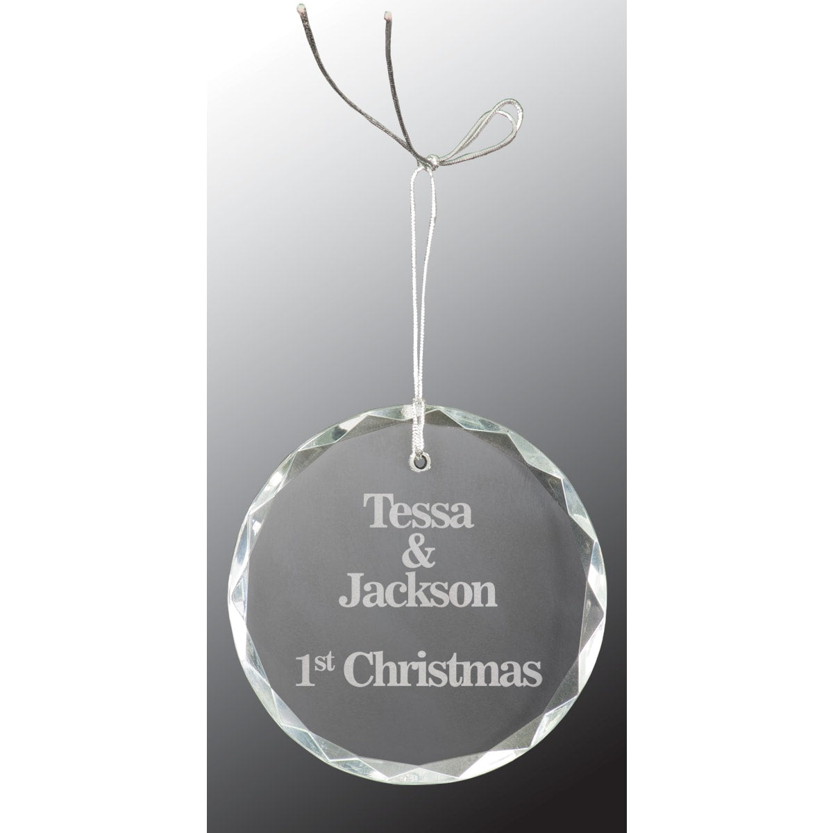 3" Crystal Round Faceted Ornament