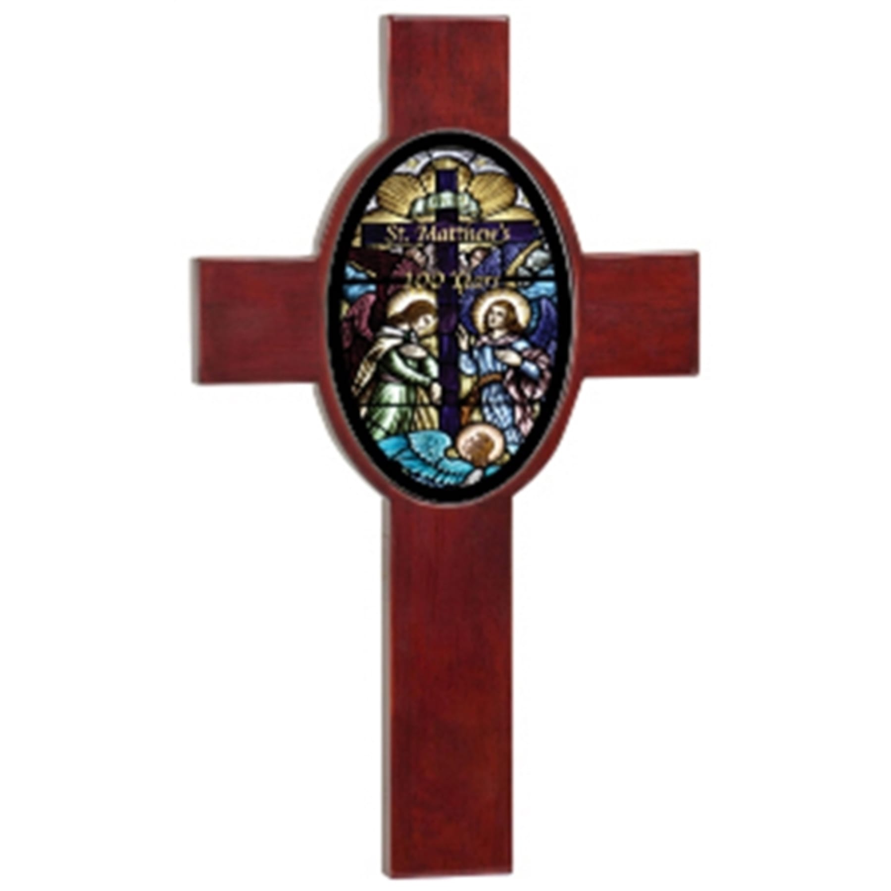 Rosewood Piano Finish Cross w/Oval Recess & Tile
