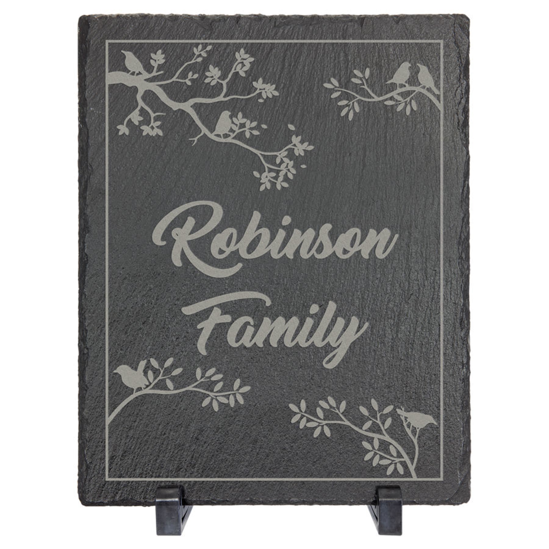 10" x 8" Rectangle Slate Decor with Plastic Feet