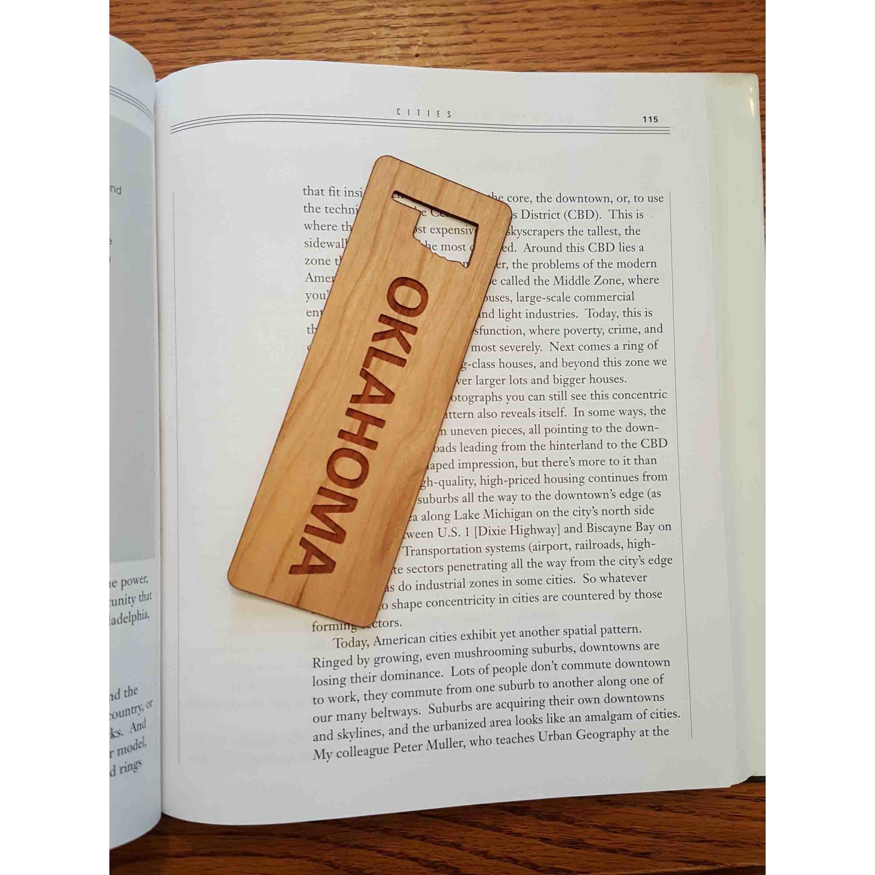 1.5" x 5.75" - Oklahoma Hardwood Bookmarks