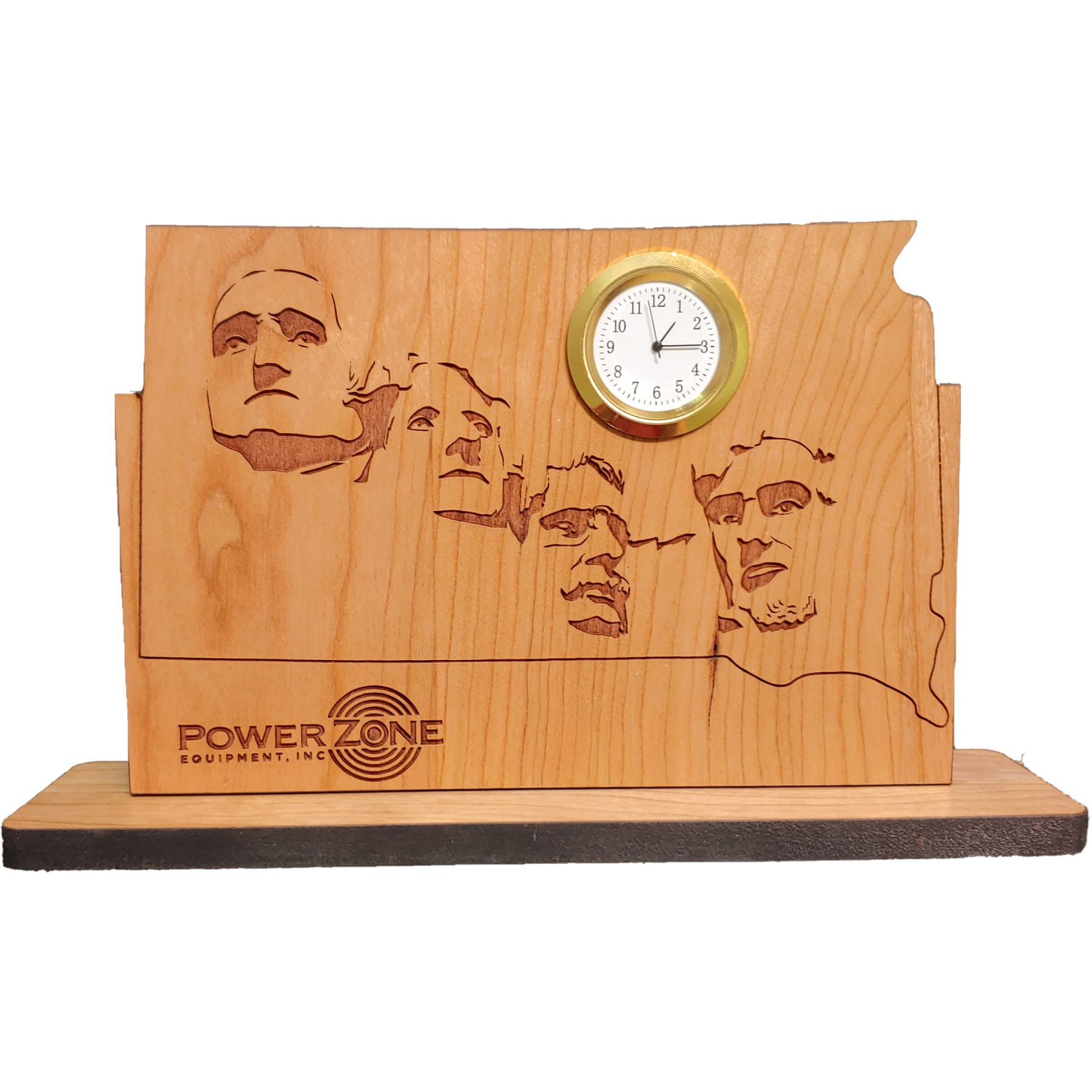 6" x 8" - South Dakota Hardwood Desktop Clocks