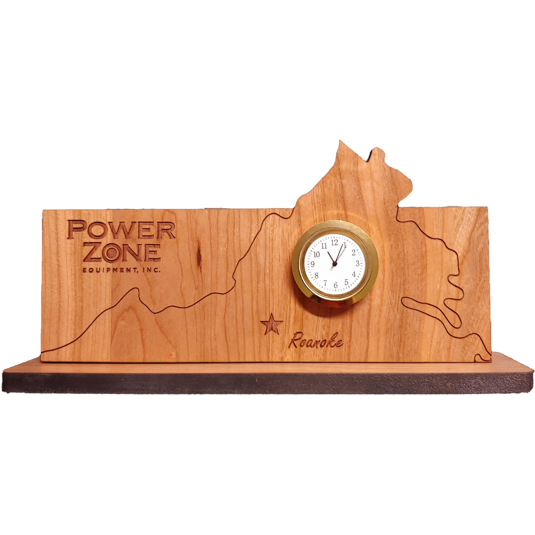 6" x 8" - Virginia Hardwood Desktop Clocks