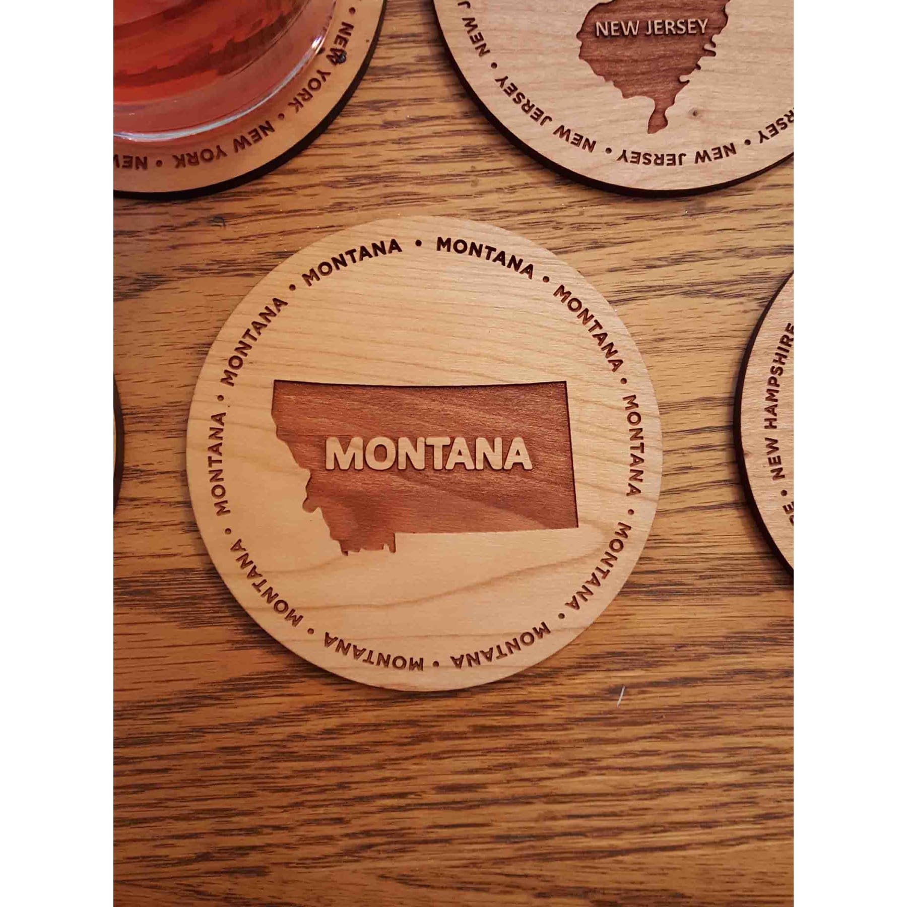 3.5" - Montana Hardwood Coasters