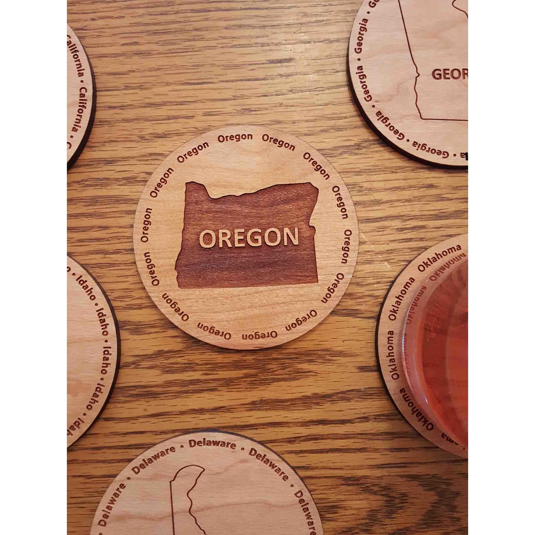 3.5" - Oregon Hardwood Coasters